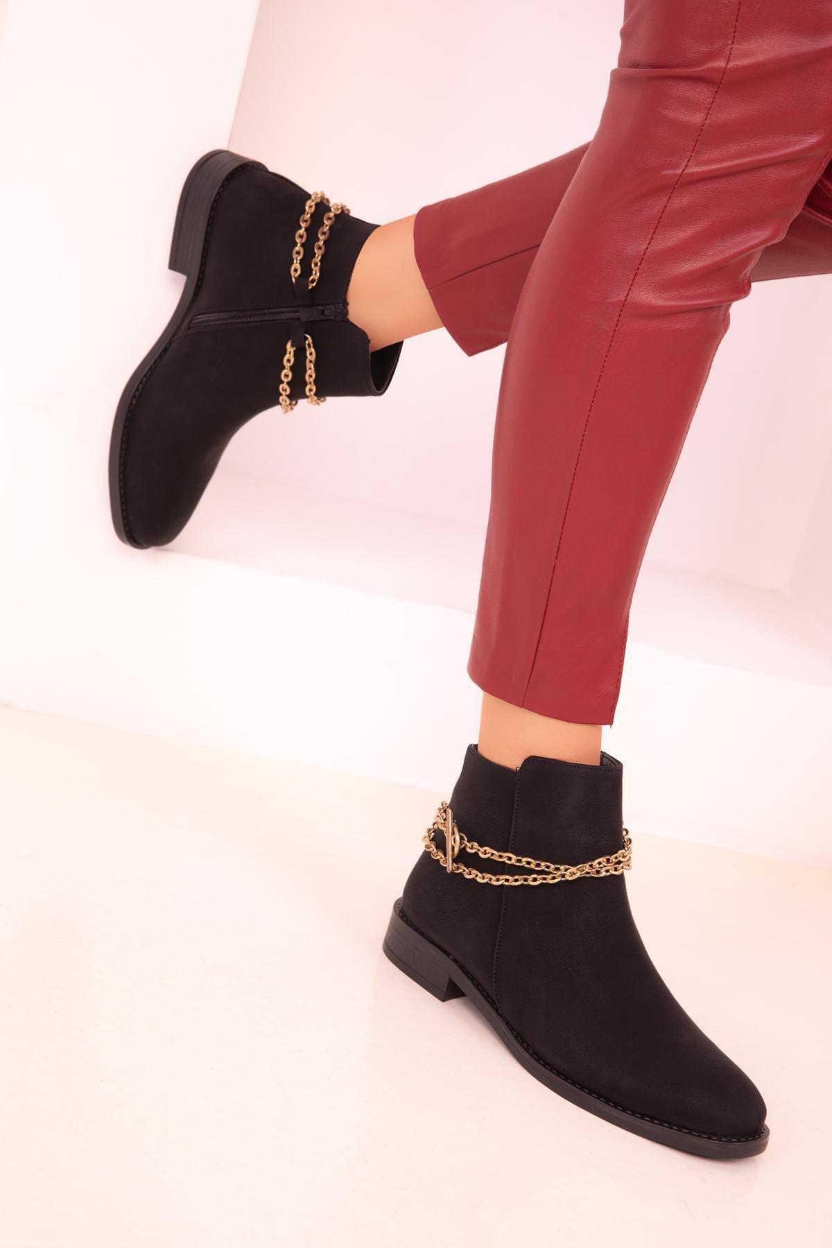 Black Leather Boots, , large image number 1