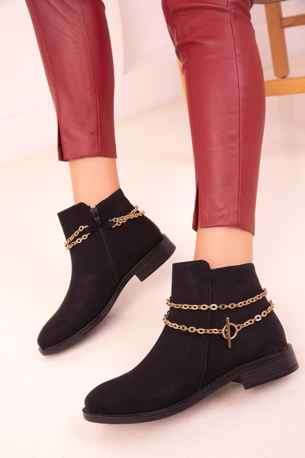 Black Leather Boots, , large image number 3