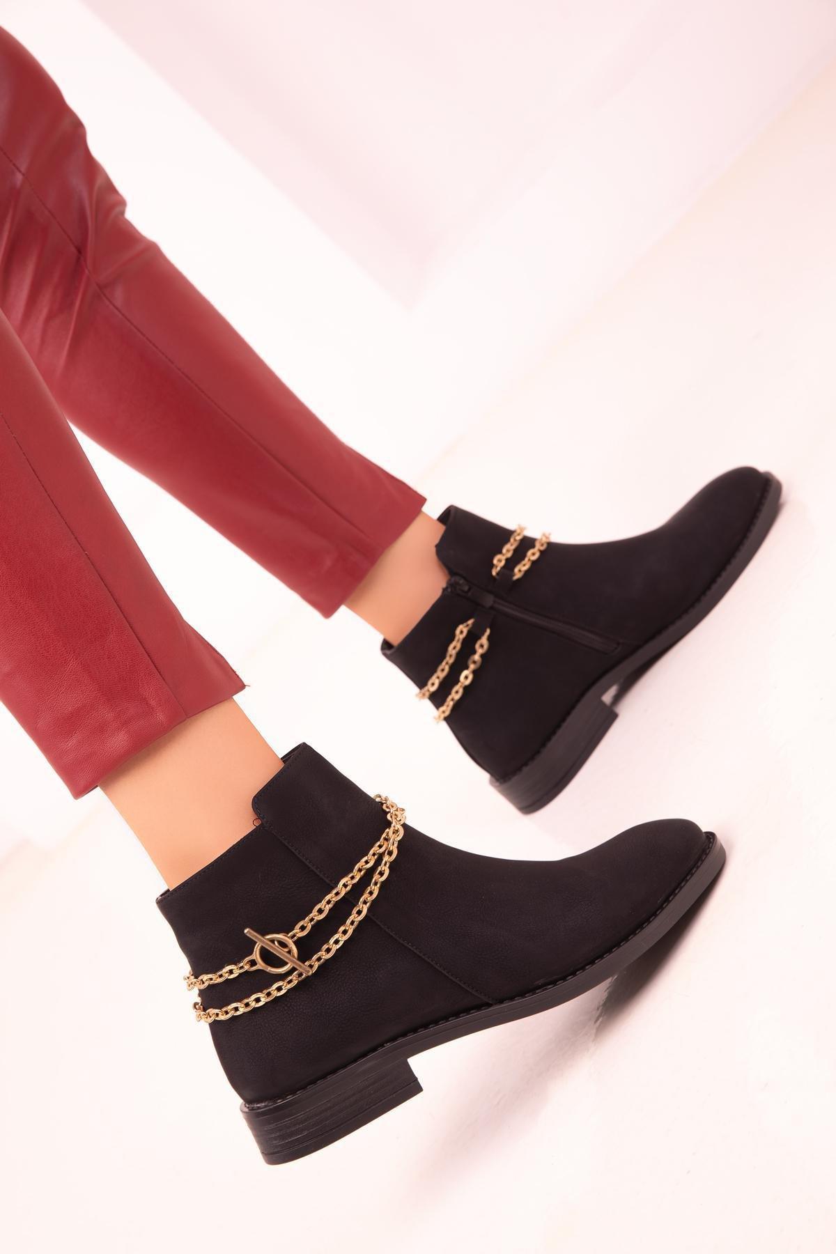 Black Leather Boots, , large image number 4