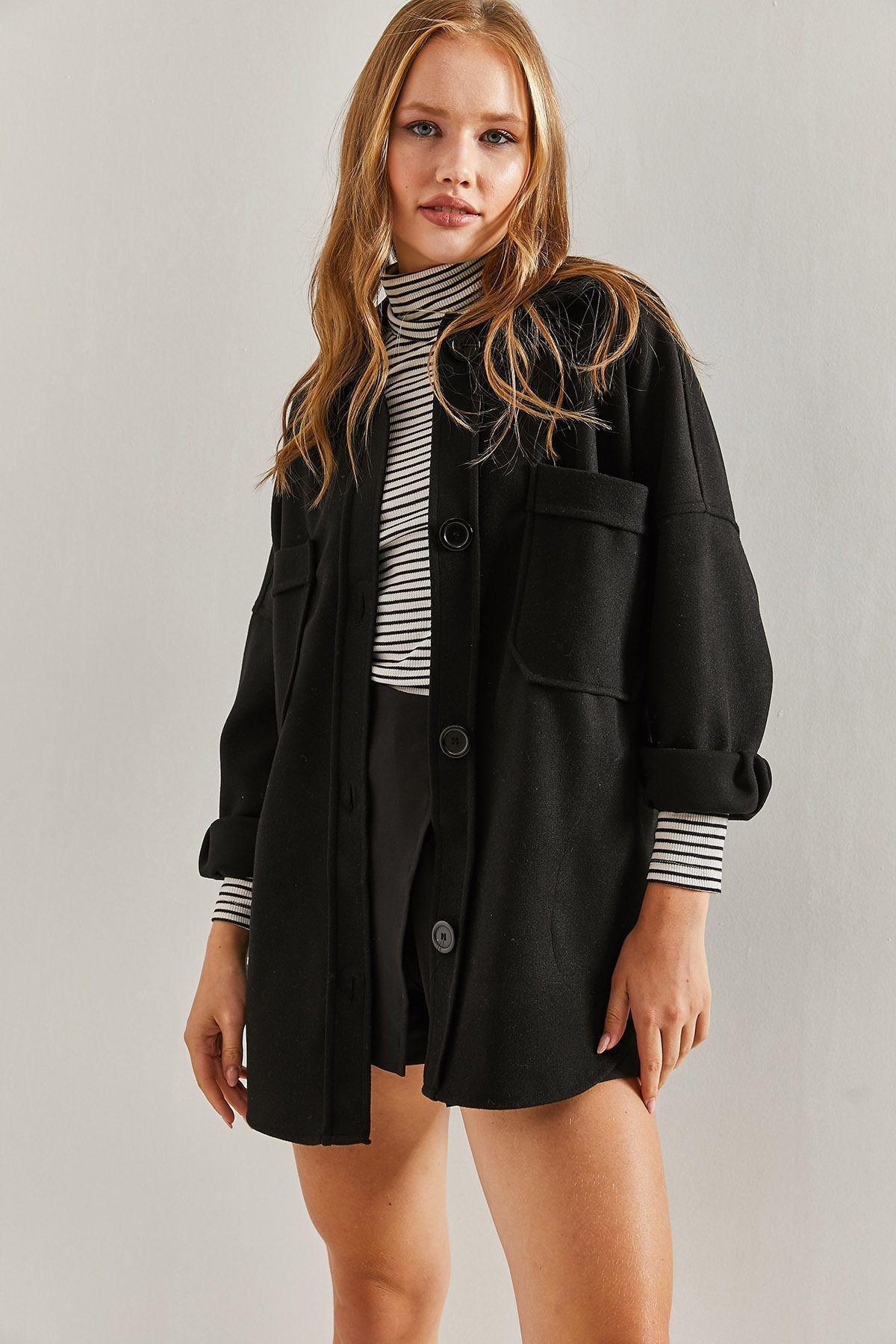 Womens Double Pocket Stamped Jacket, single, , large image number 4