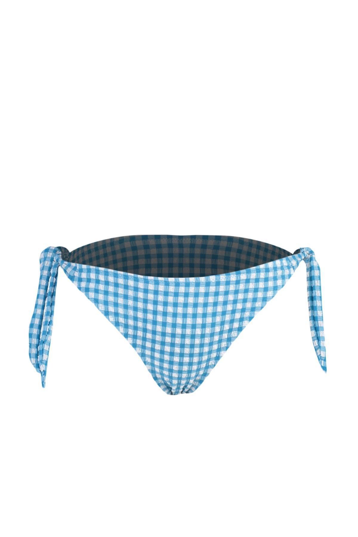 Blue Plaid Bikini Bottom, , large image number 0