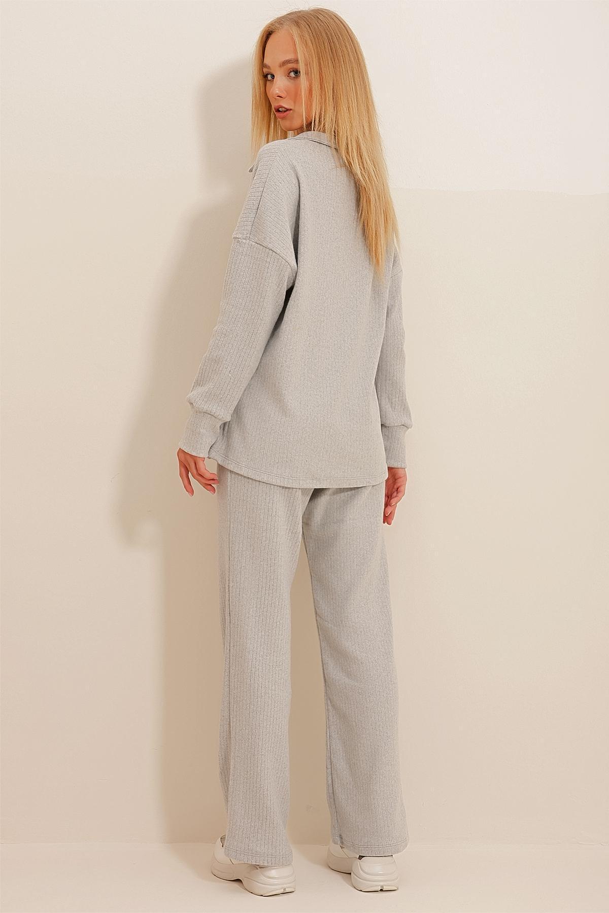 Grey Polo Neck Top, C101_1653, large image number 3