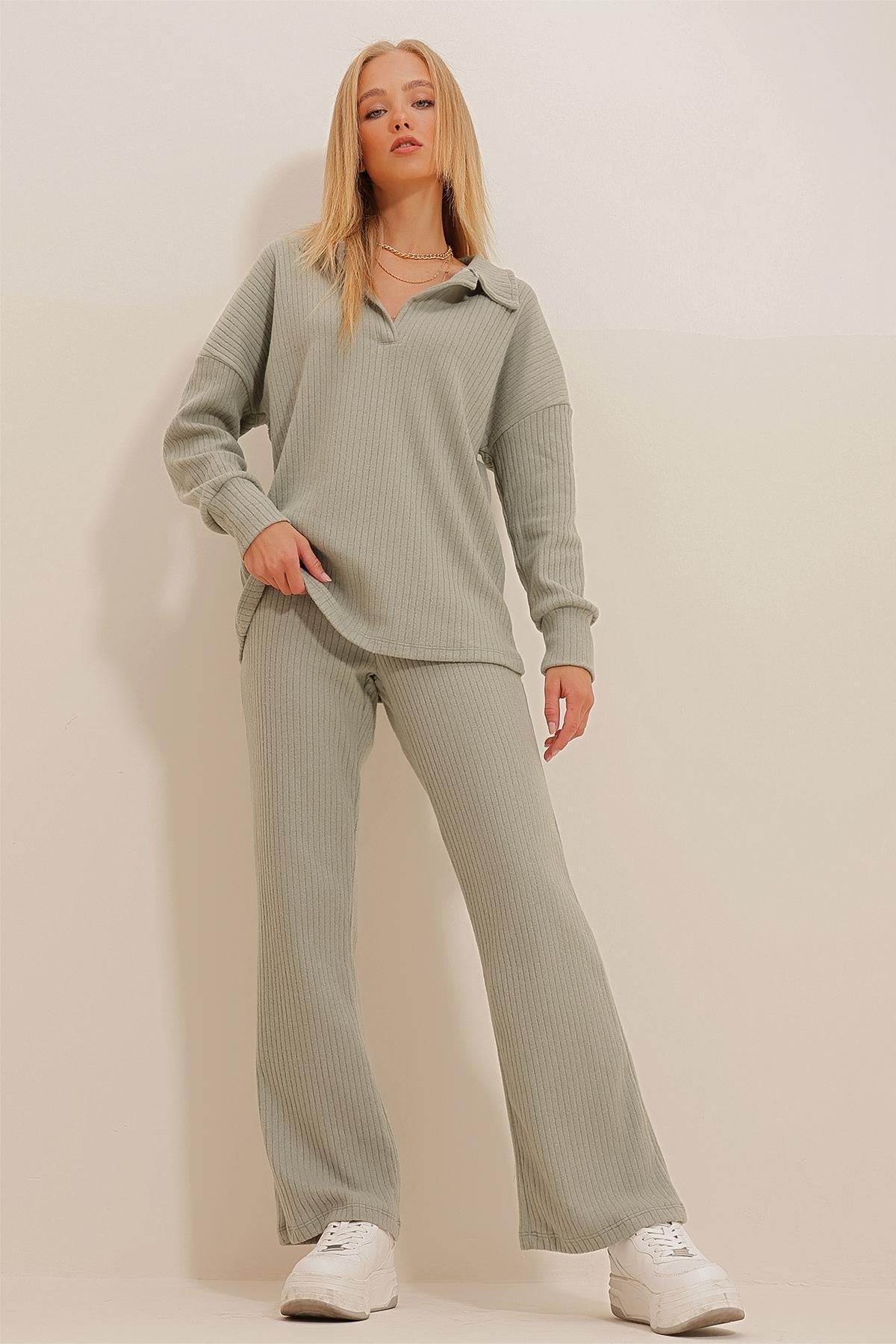 Green Polo Neck Top Co-Ord Set, , large image number 1