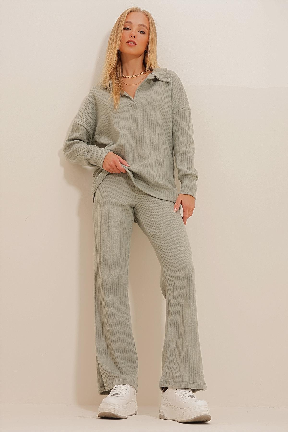 Green Polo Neck Top Co-Ord Set, , large image number 2