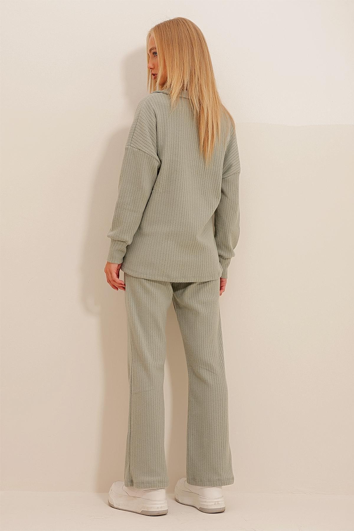 Green Polo Neck Top Co-Ord Set, , large image number 4