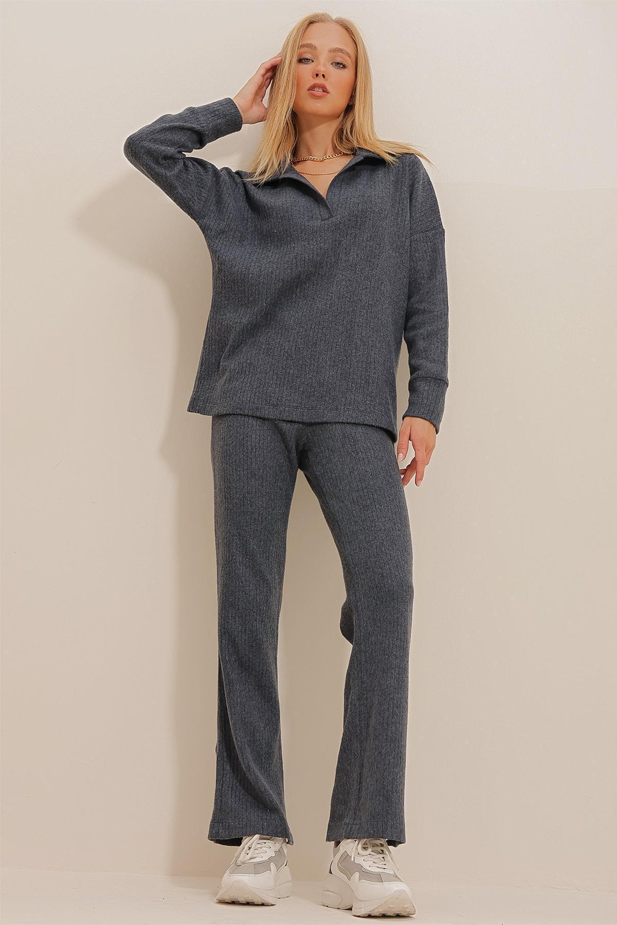 Grey Knitted Co-Ord Set, , large image number 1