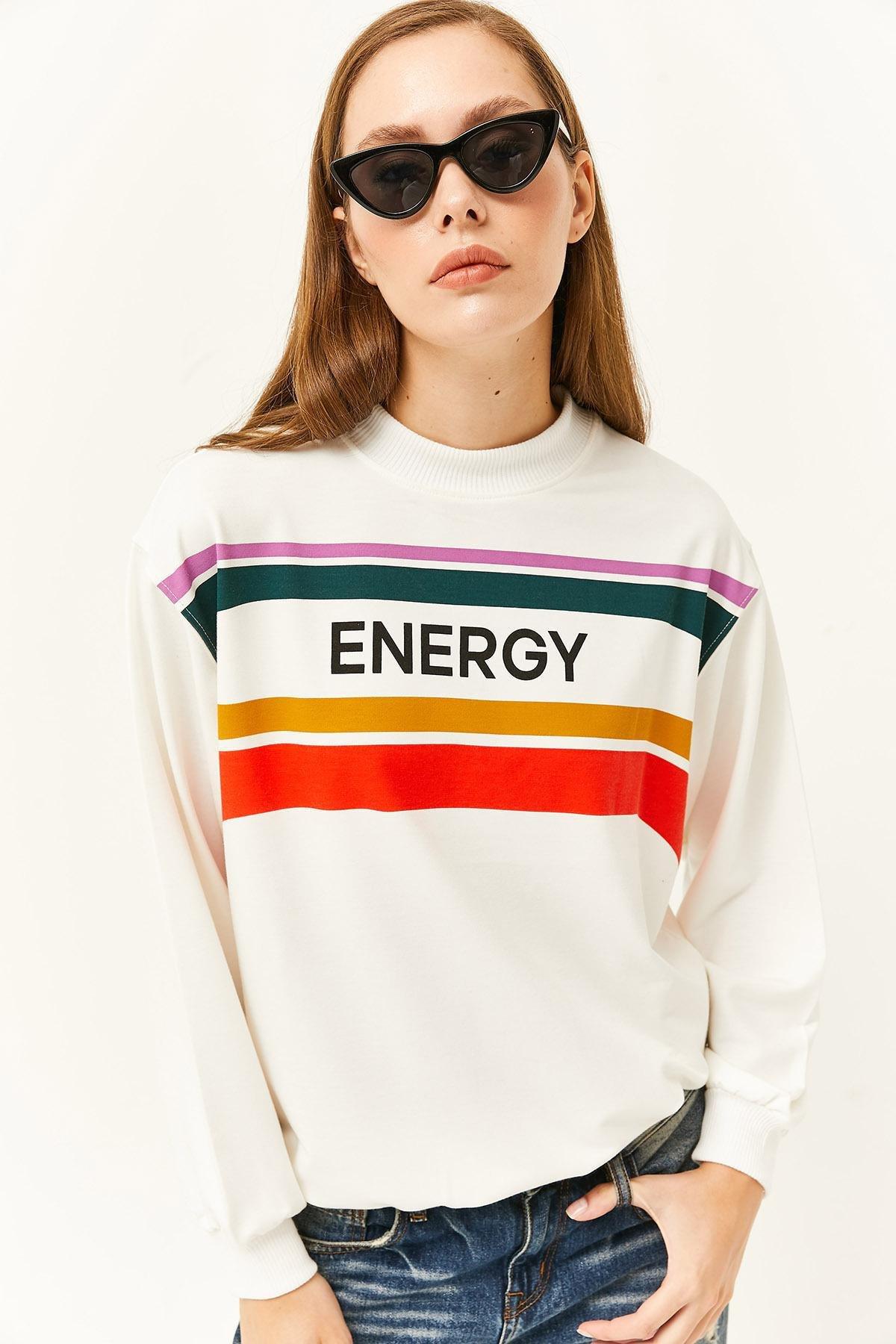 Ecru Printed Soft Textured Sweatshirt, C101_3324, large image number 0