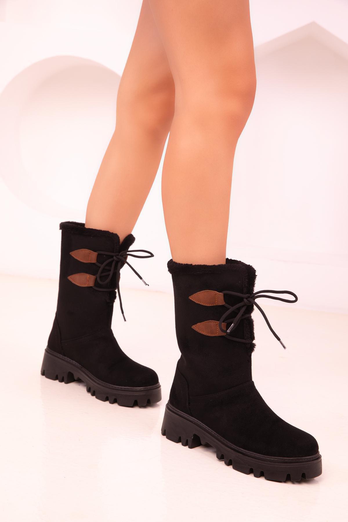 Black Suede Boots, , large image number 4