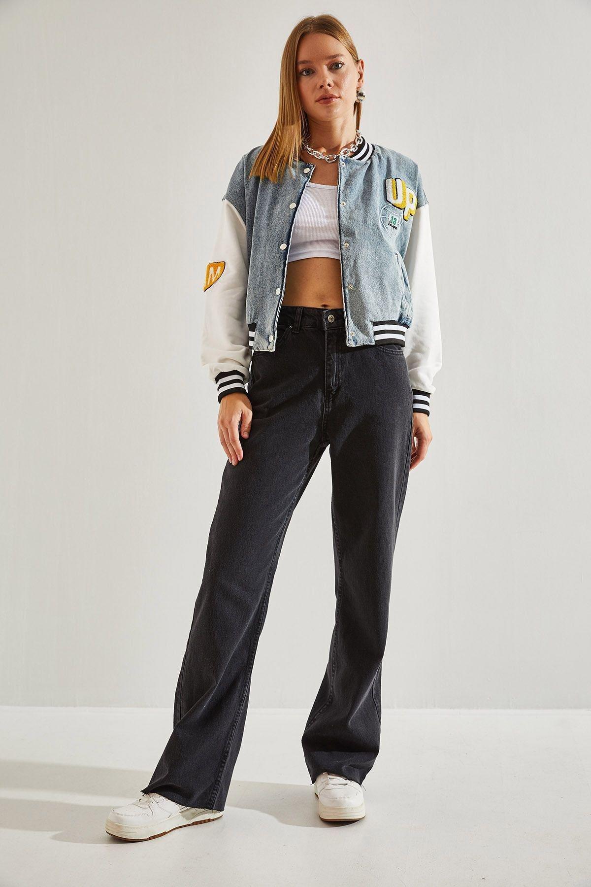 Black High-Waist Patterned Trousers, C101_5720, large image number 3