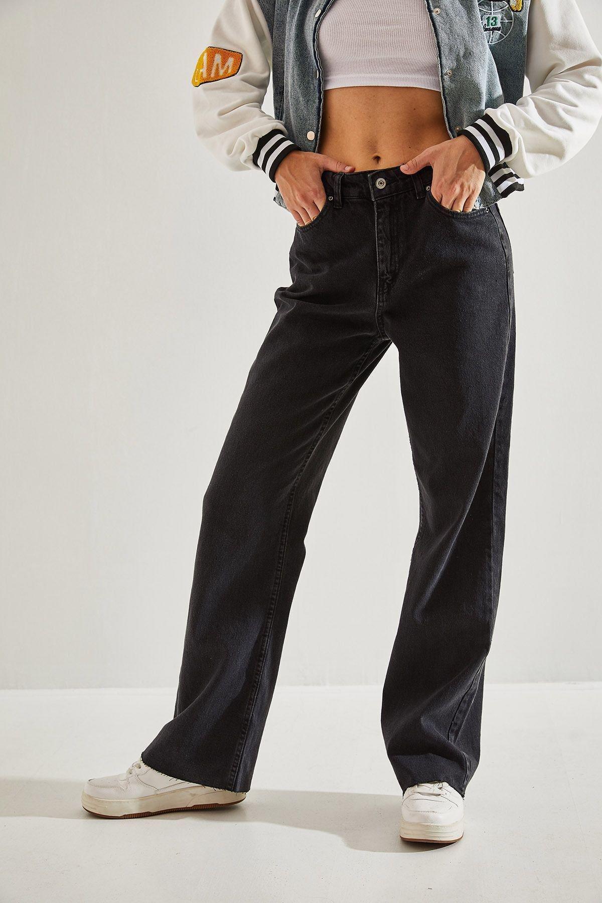 Black High-Waist Patterned Trousers, C101_5720, large image number 5