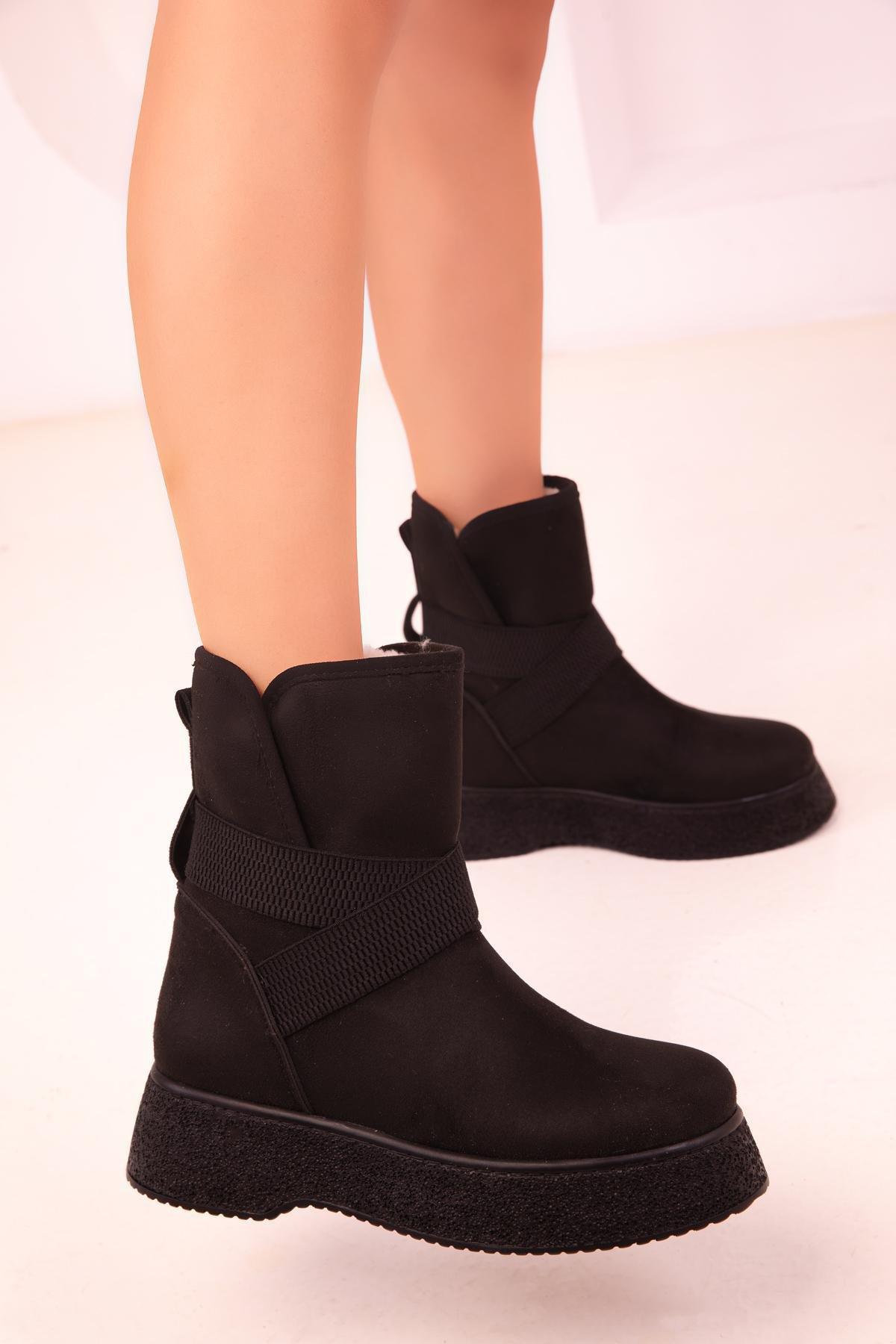 Black Suede Boots, , large image number 3