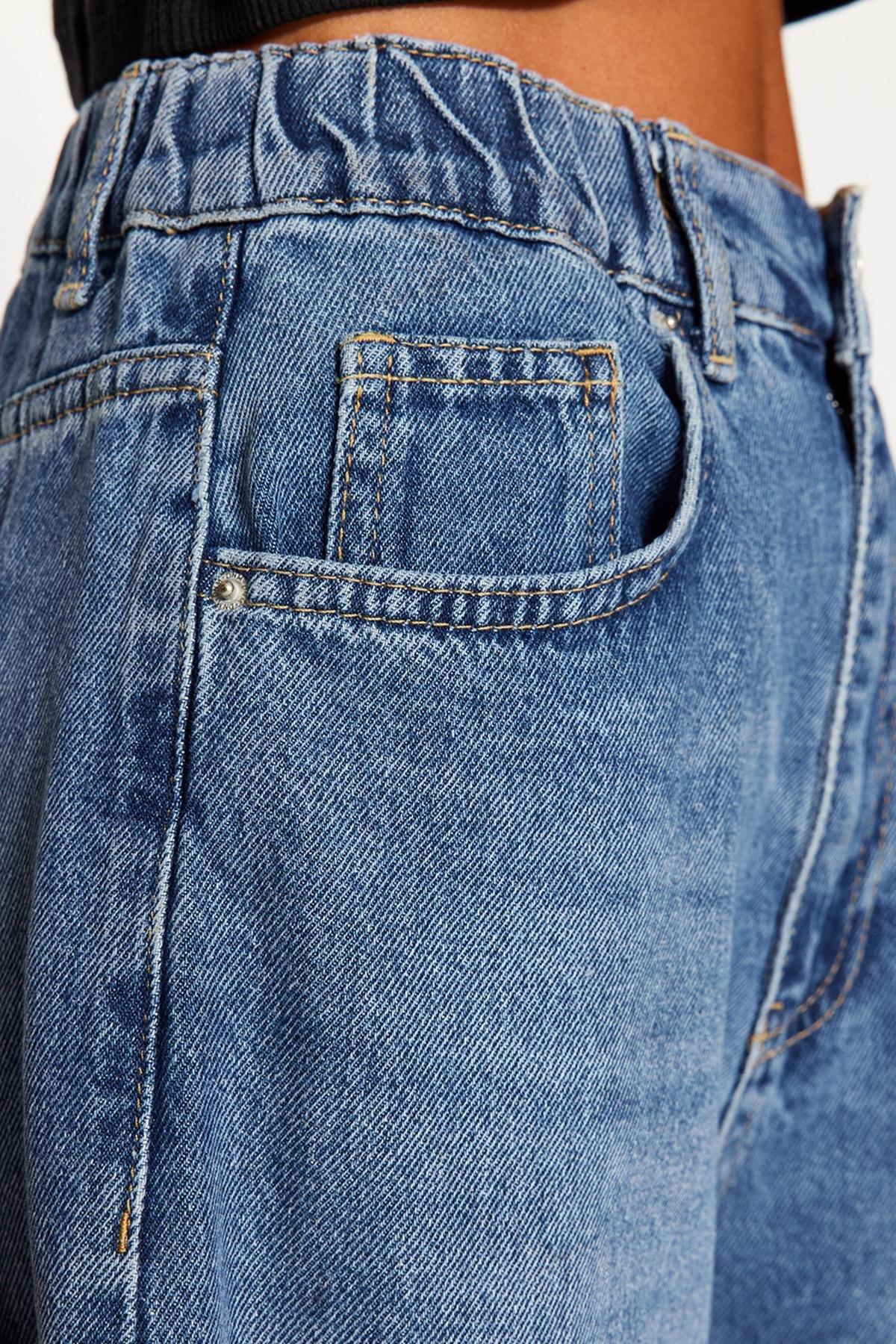 Blue Extra Wide Leg Jeans, Blue, large image number 4