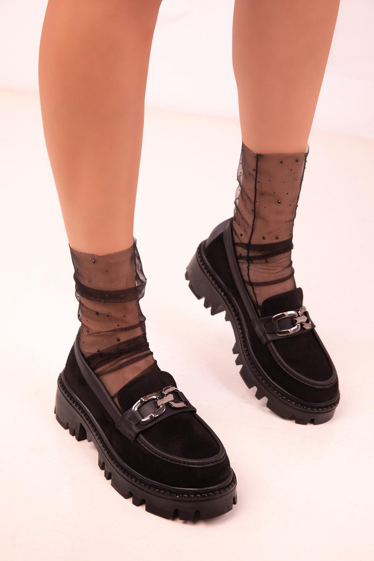 Black Suede Casual Shoes, , large image number 3