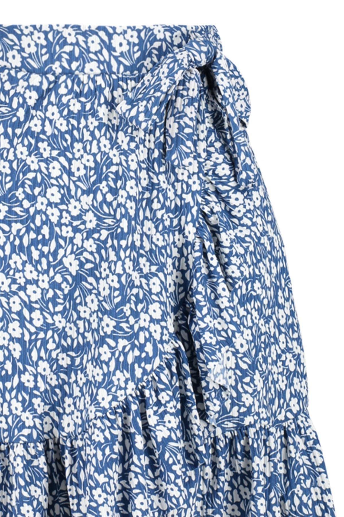 Blue Floral Mini Skirt, , large image number 6