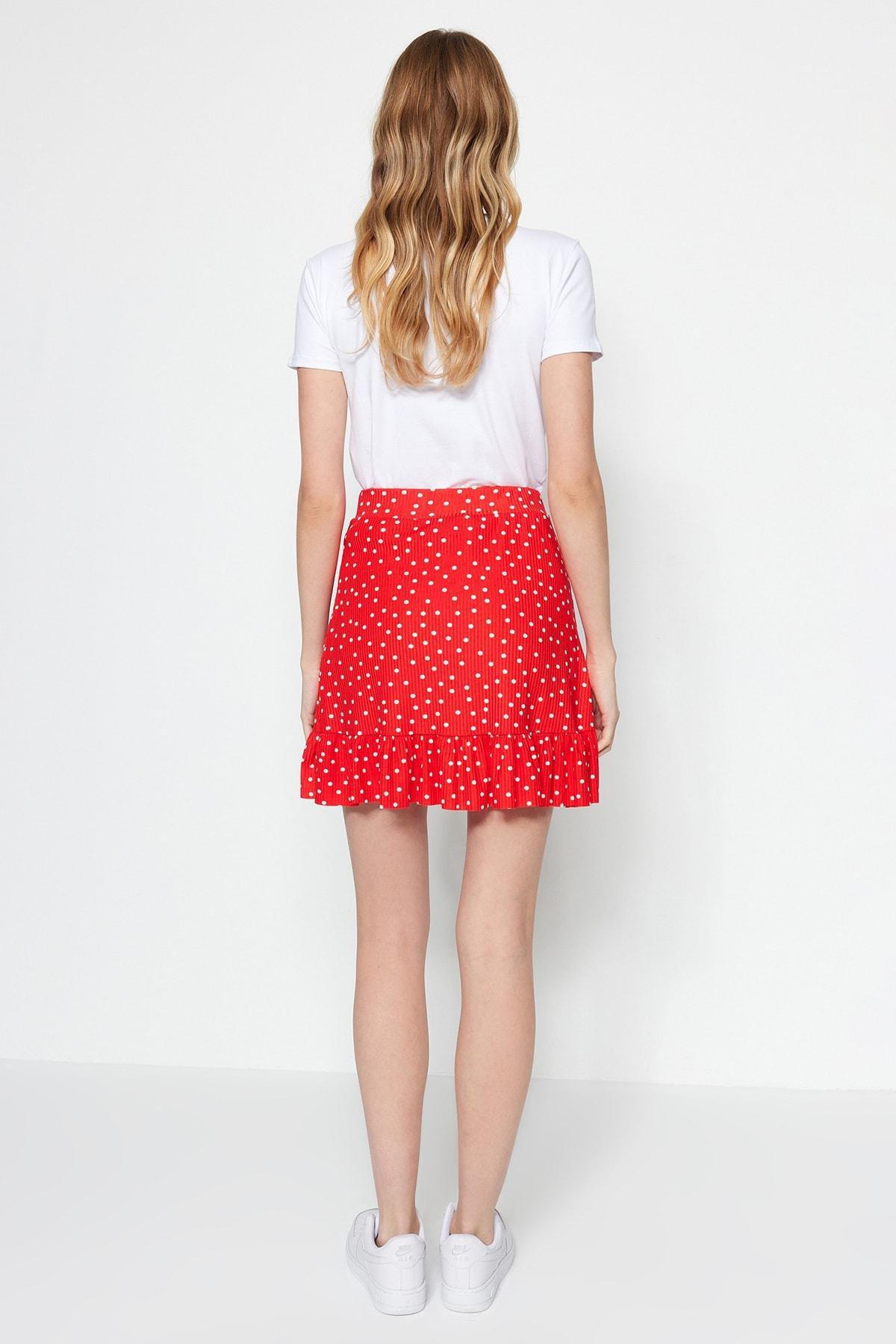 Pink Ruffle Mini Knit Skirt, , large image number 11