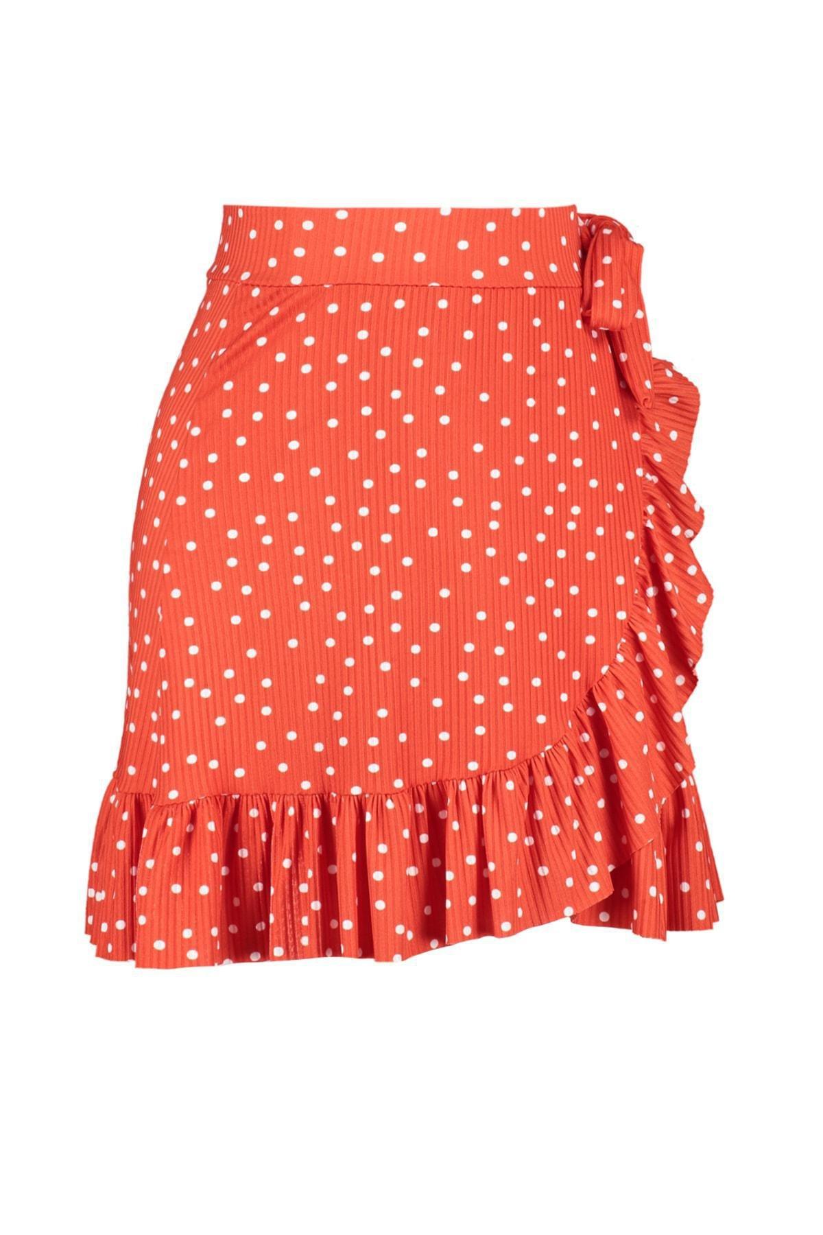 Pink Ruffle Mini Knit Skirt, , large image number 12