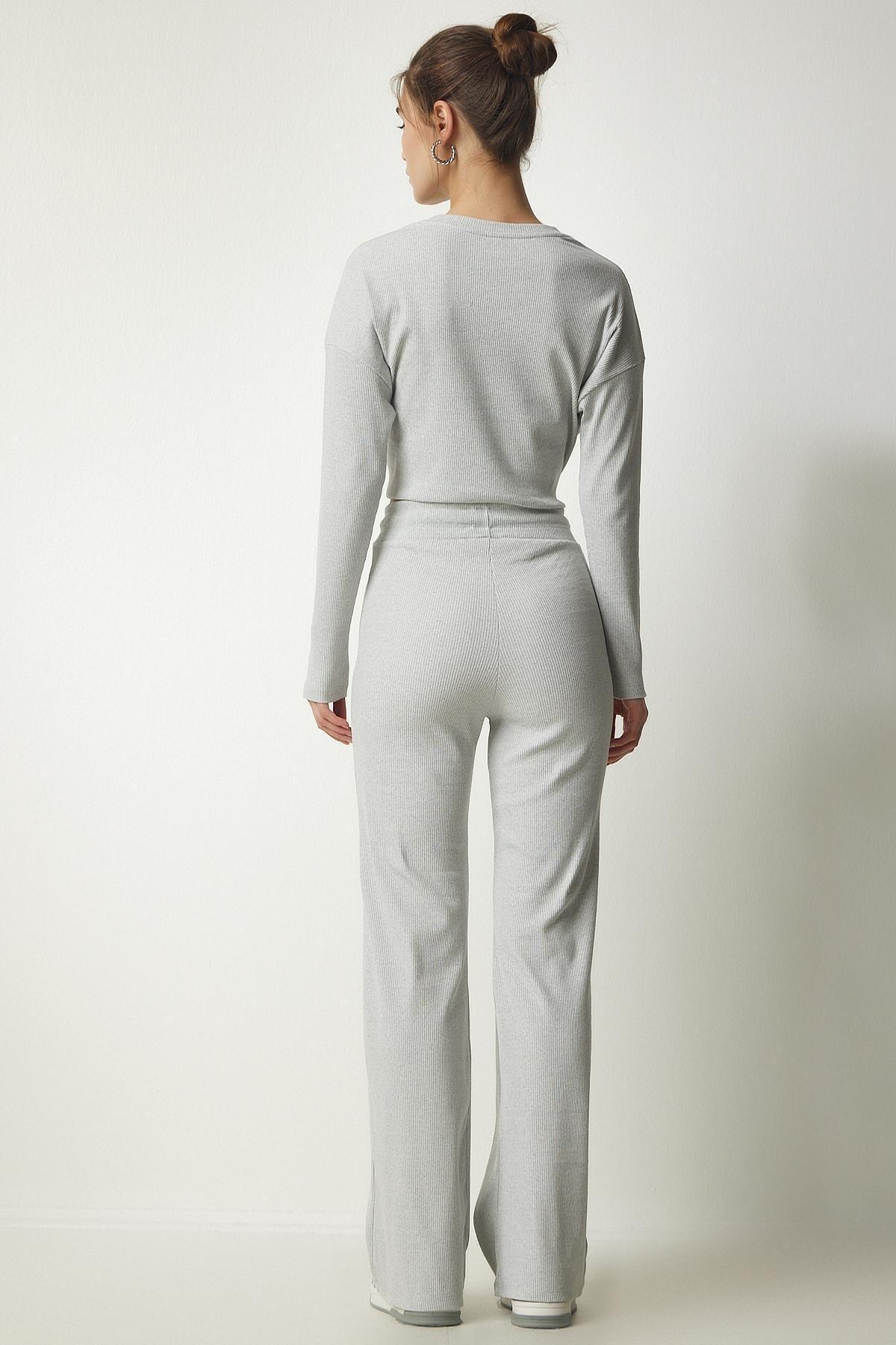 Grey Casual Ribbed Co-Ord Set, , large image number 5