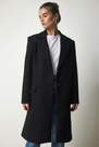 Happiness - Black Buttoned Cachet Coat