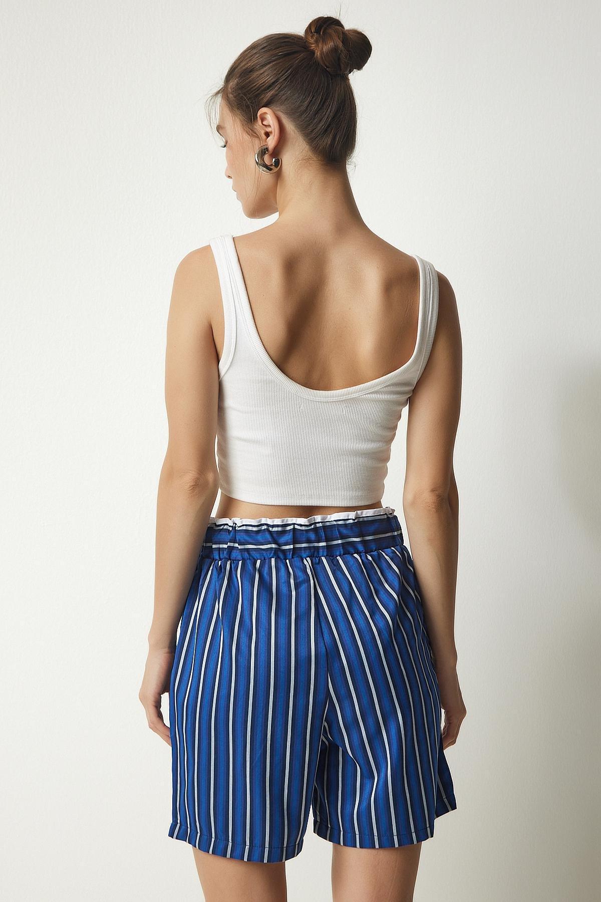 Blue Striped Satin Surface Co-Ord Set, , large image number 5