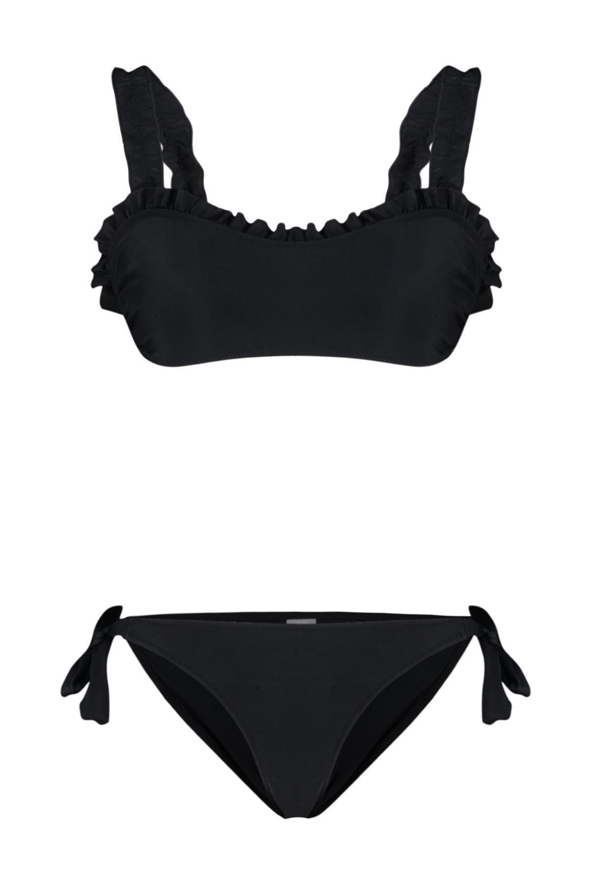 Black Bralette Bikini Set, , large image number 6