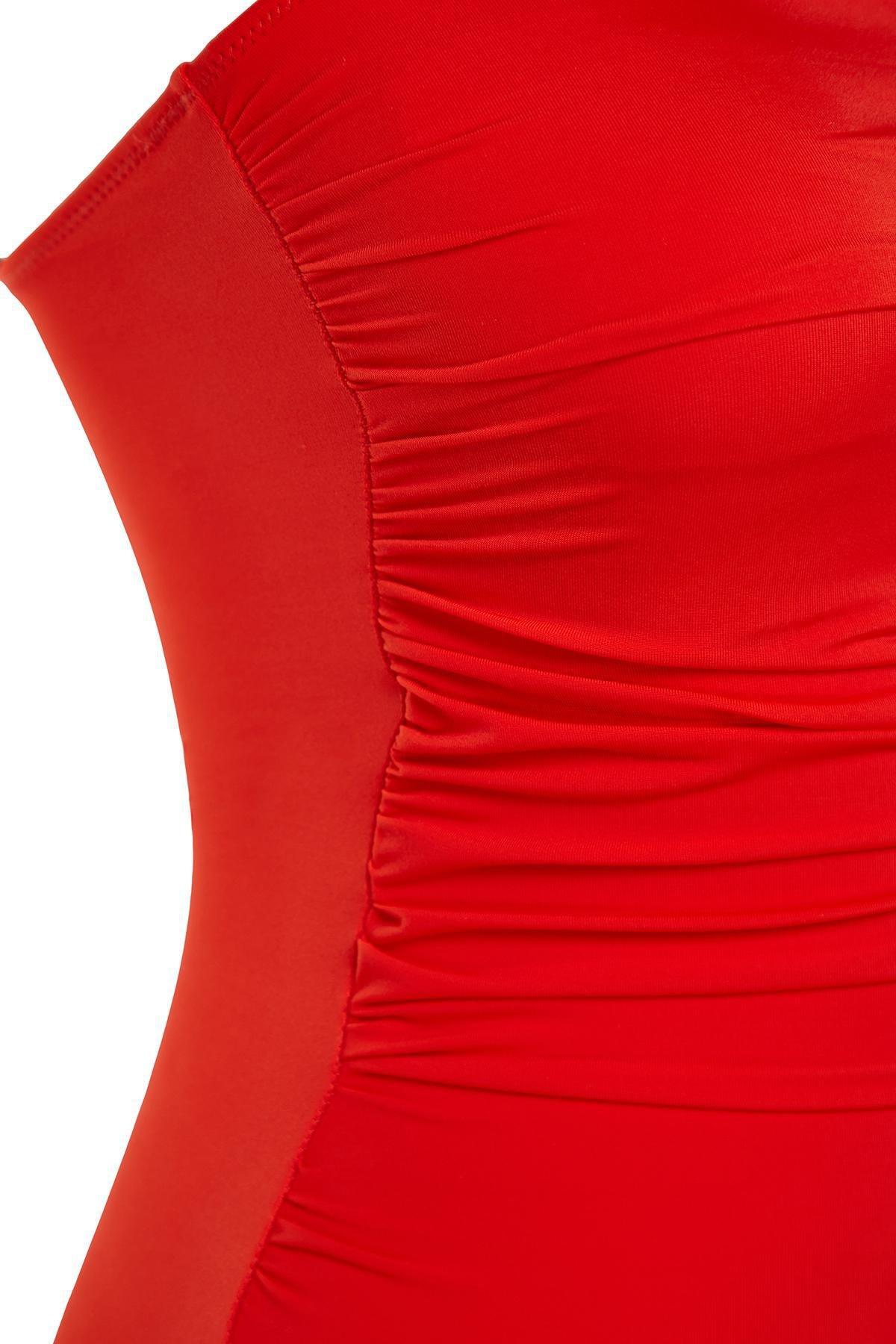 Red Strapless Swimsuit, , large image number 5