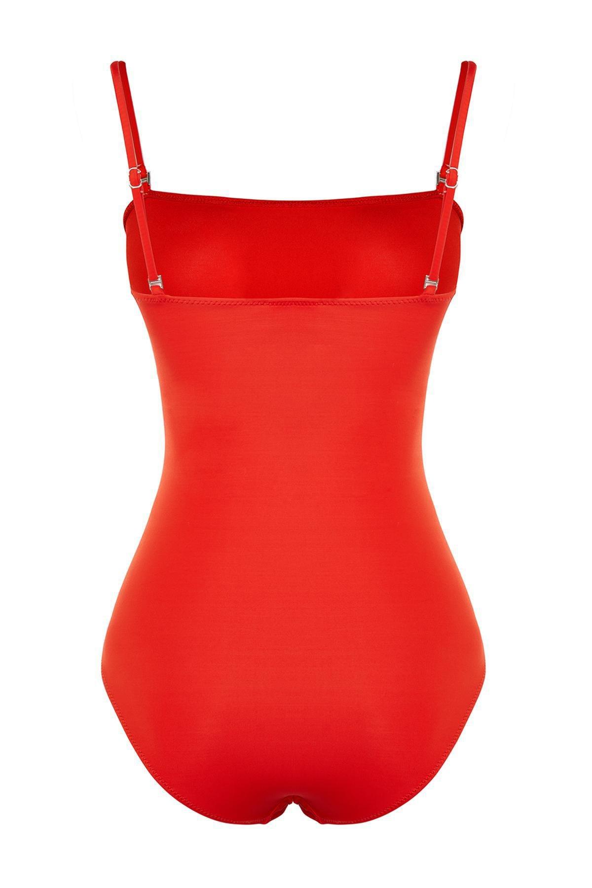 Red Strapless Swimsuit, , large image number 6