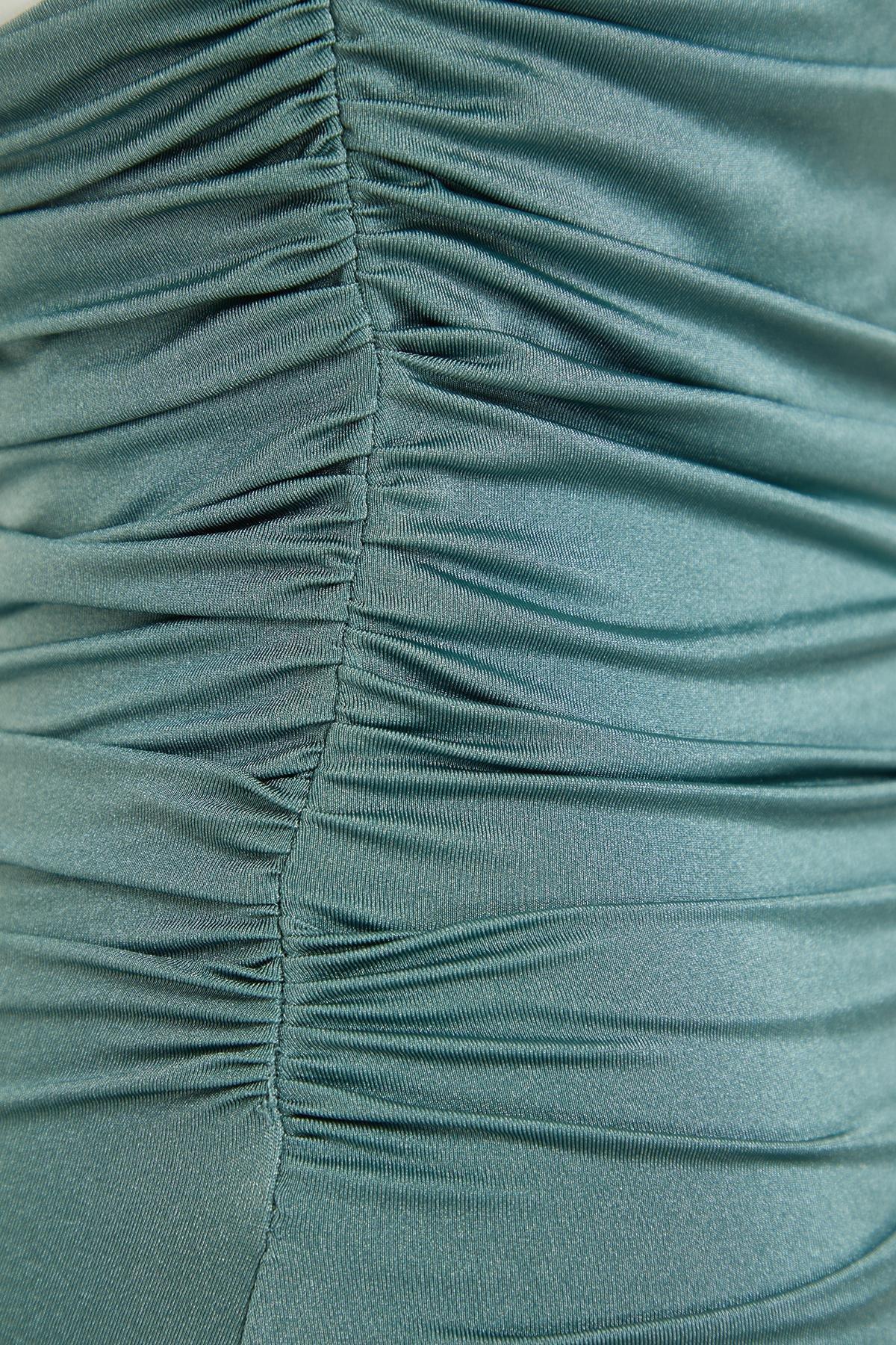 Green V-Neck Compression Swimsuit, , large image number 5