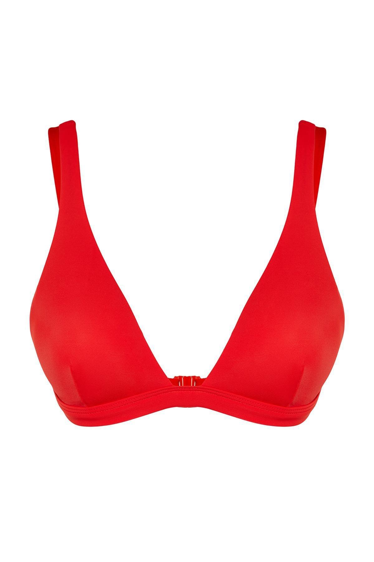 Trendyol - Red Triangle Bikini Top