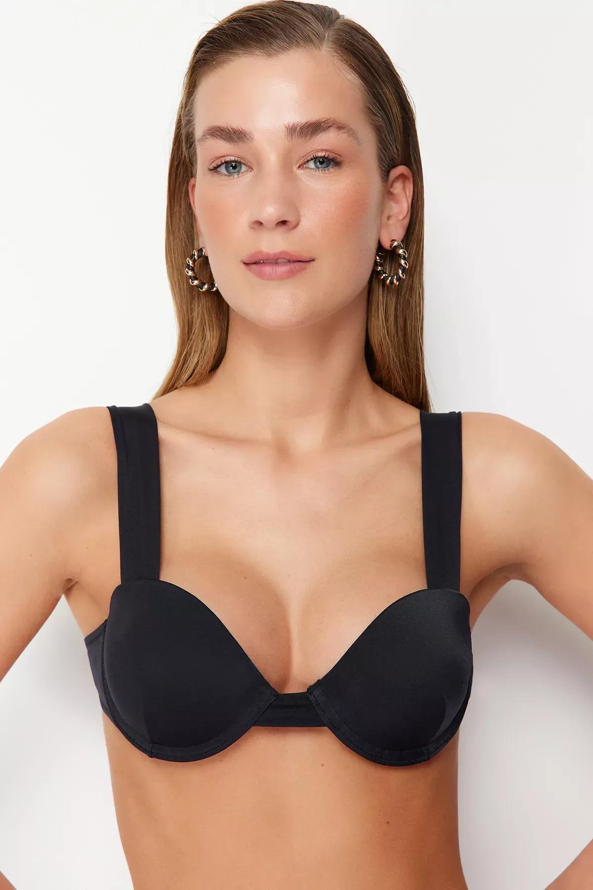 Black Balconette Bikini Top, C101_2094, large image number 1