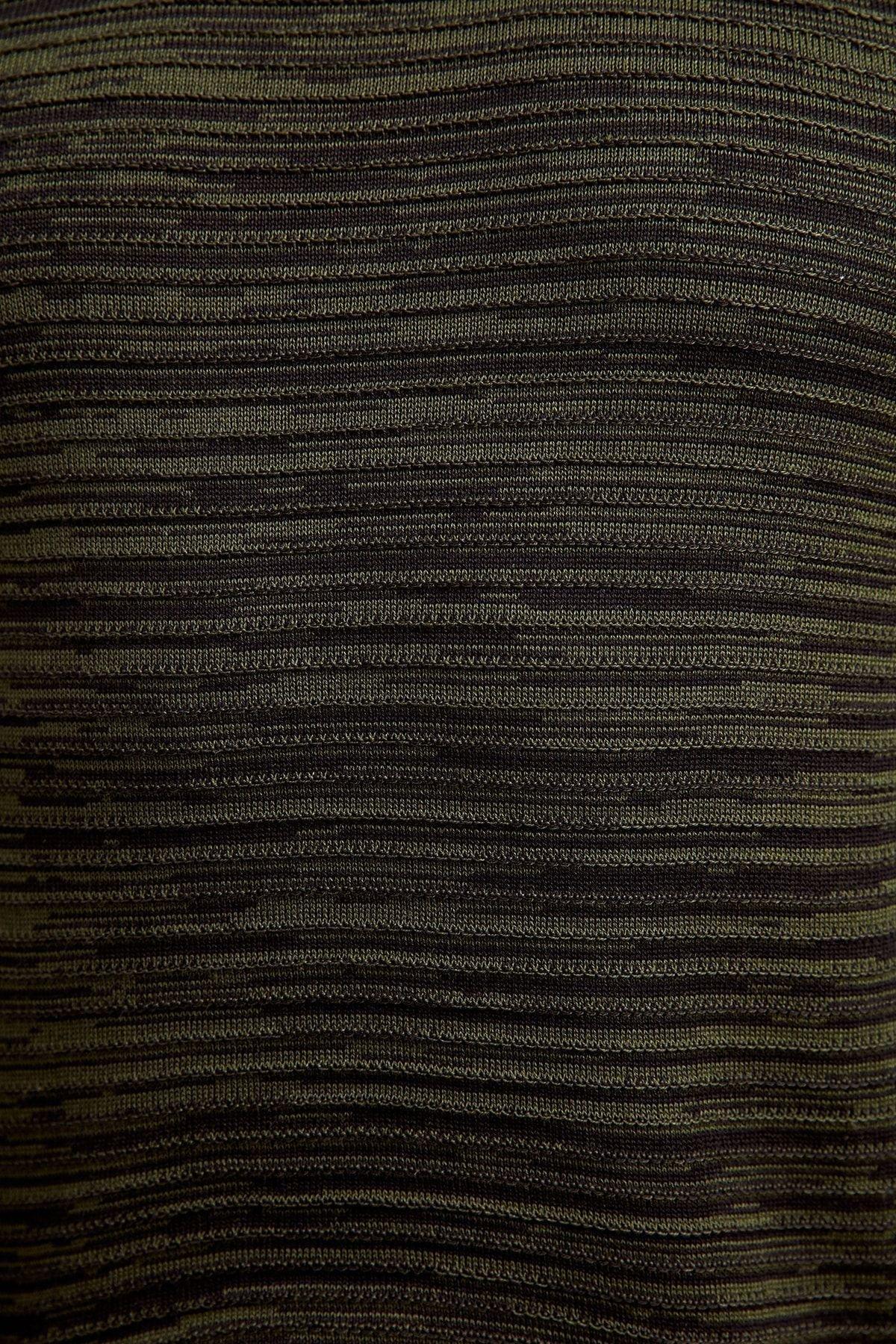 Khaki Stripe Casual Sweater TMNAW20LS0008, , large image number 3