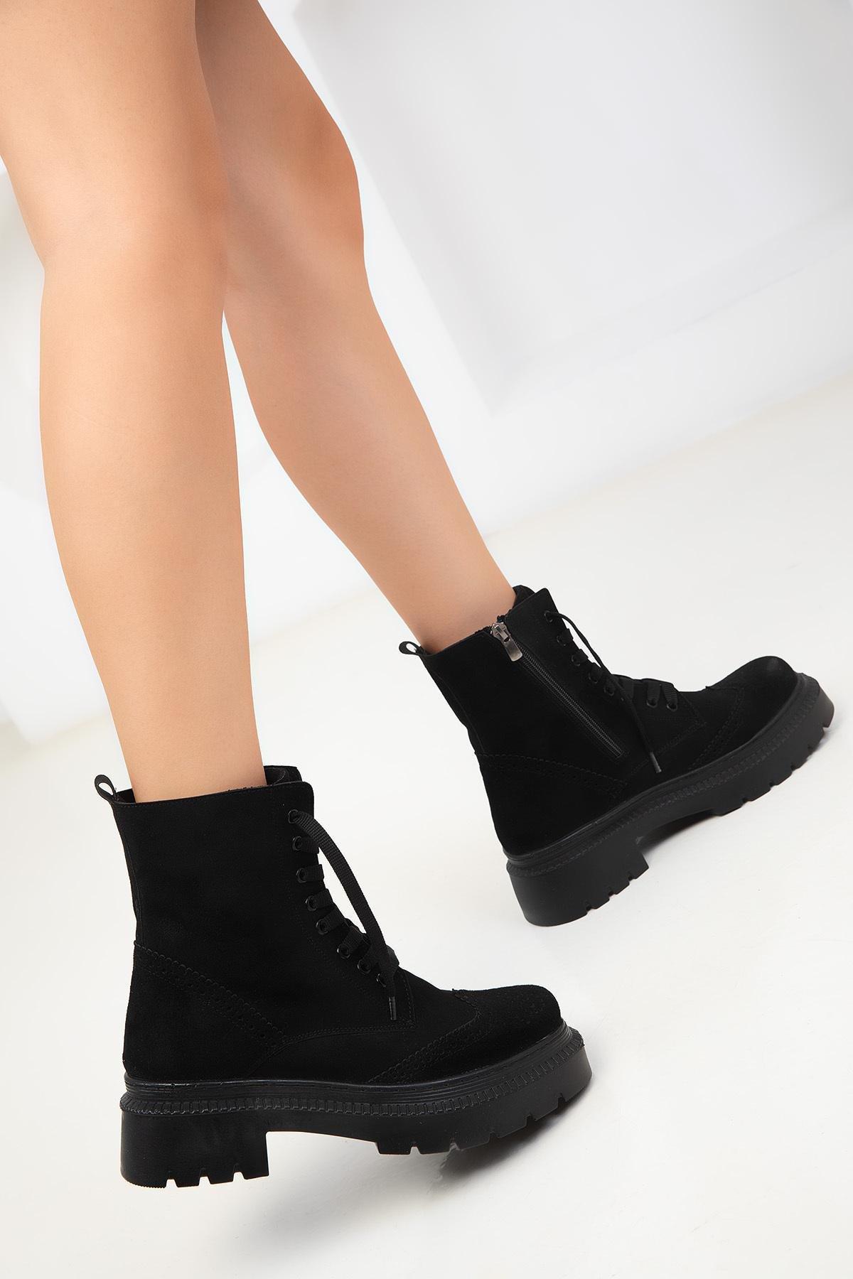 Black Suede Boots, , large image number 4