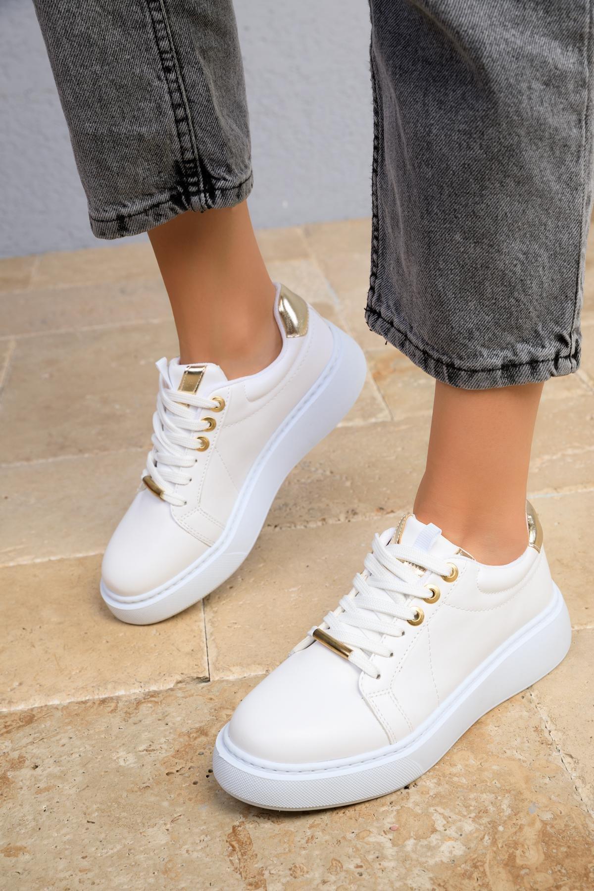 White Heeled Sneakers, , large image number 0