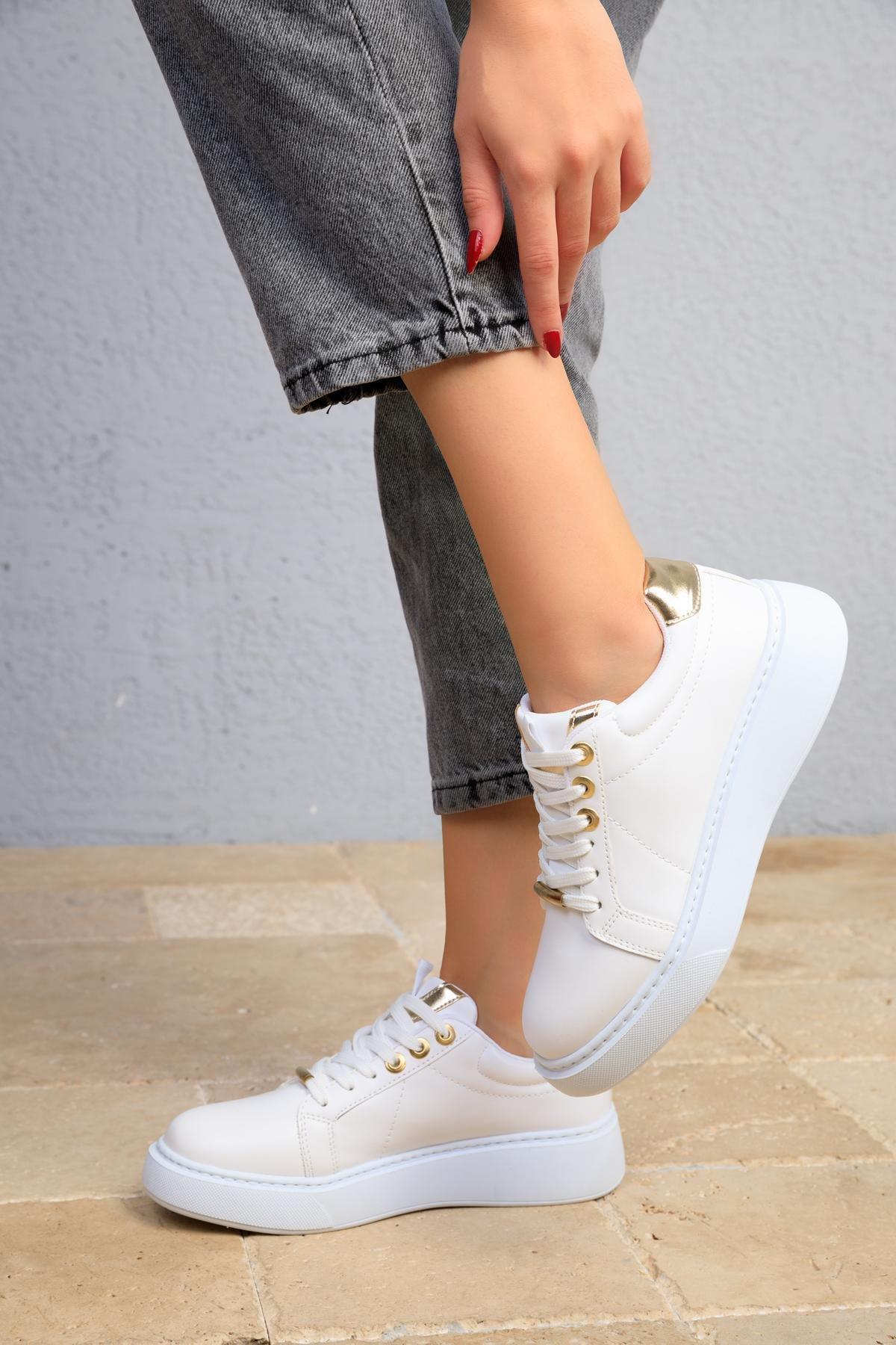 White Heeled Sneakers, , large image number 1
