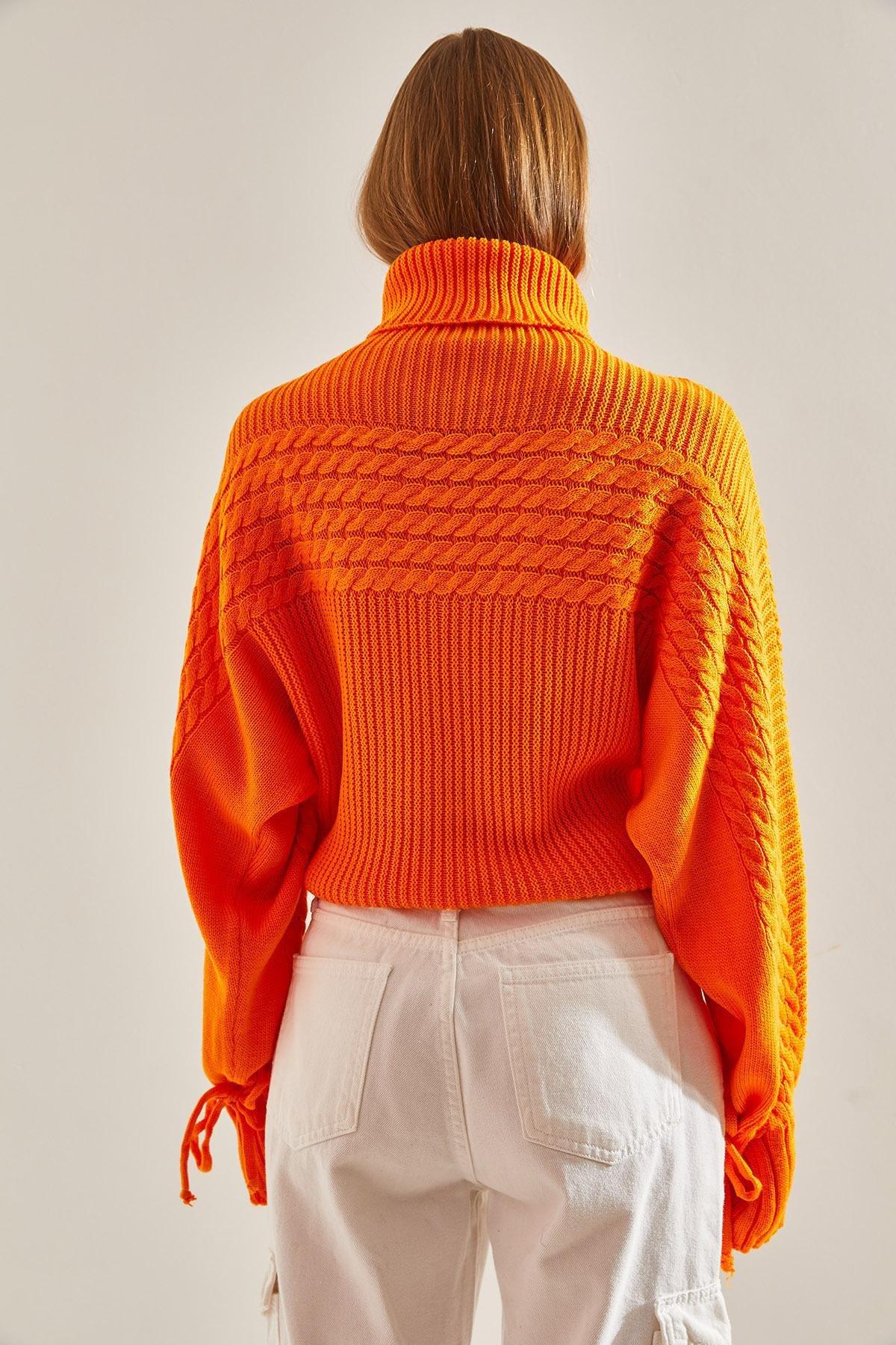 Orange Turtleneck Sweater, , large image number 3