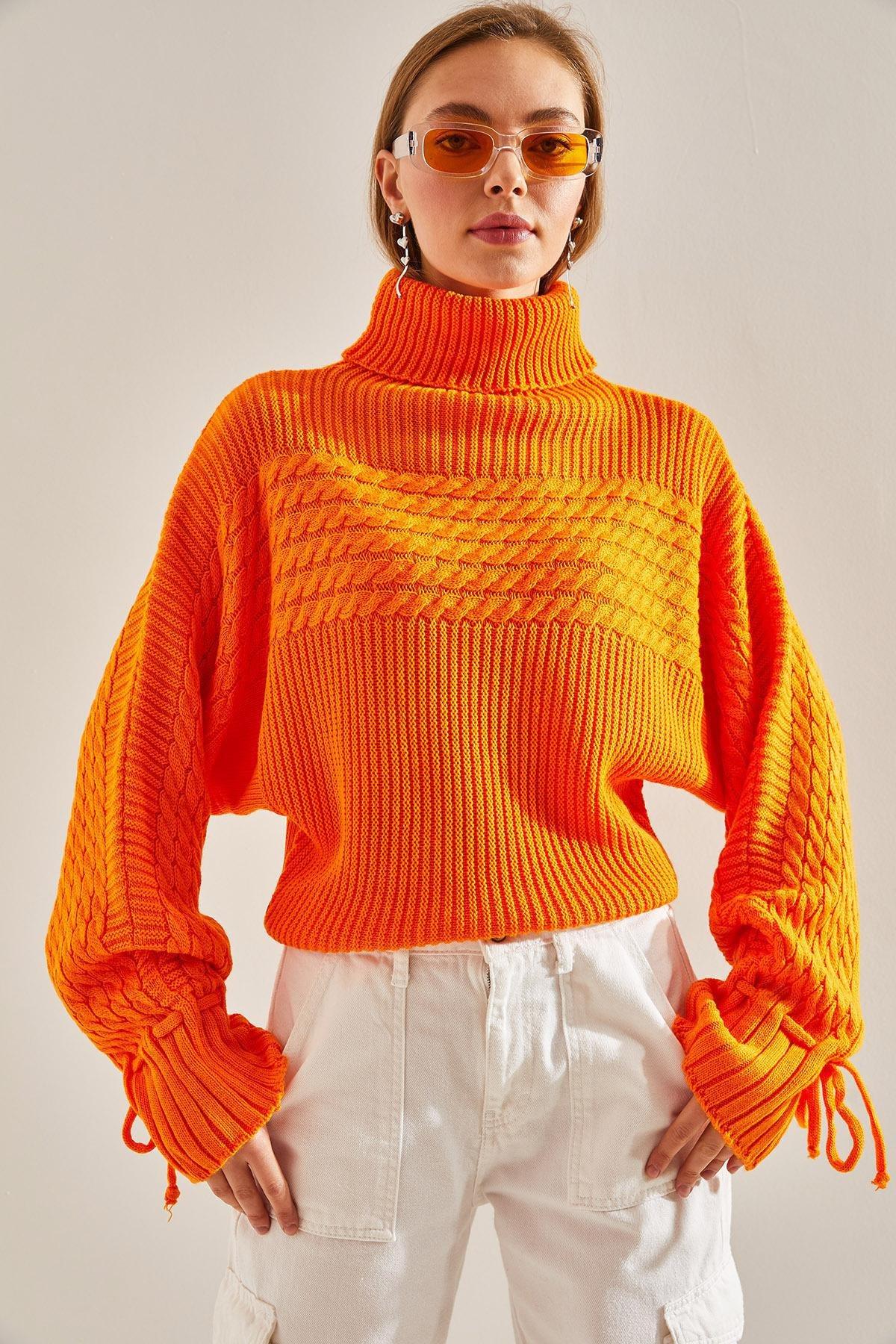 Orange Turtleneck Sweater, , large image number 4