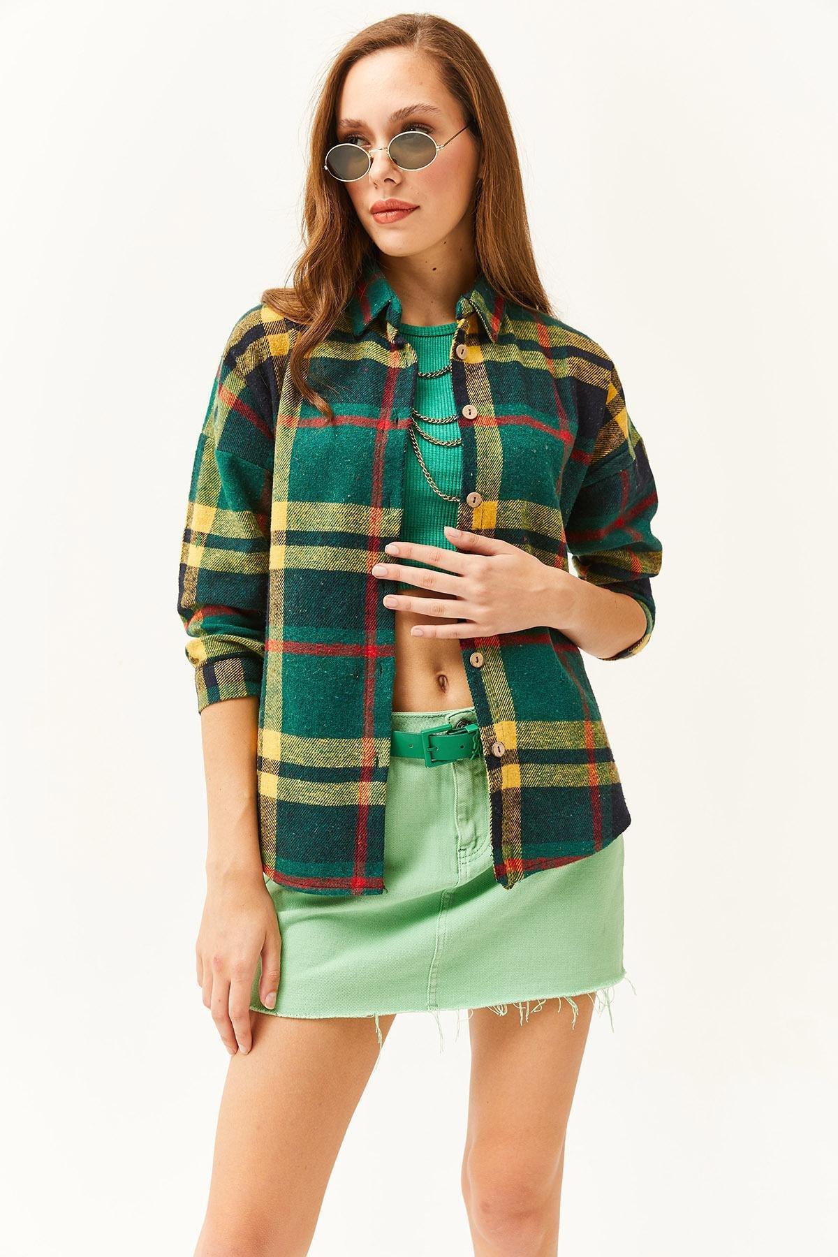 Green Checked Flannel Shirt, , large image number 2