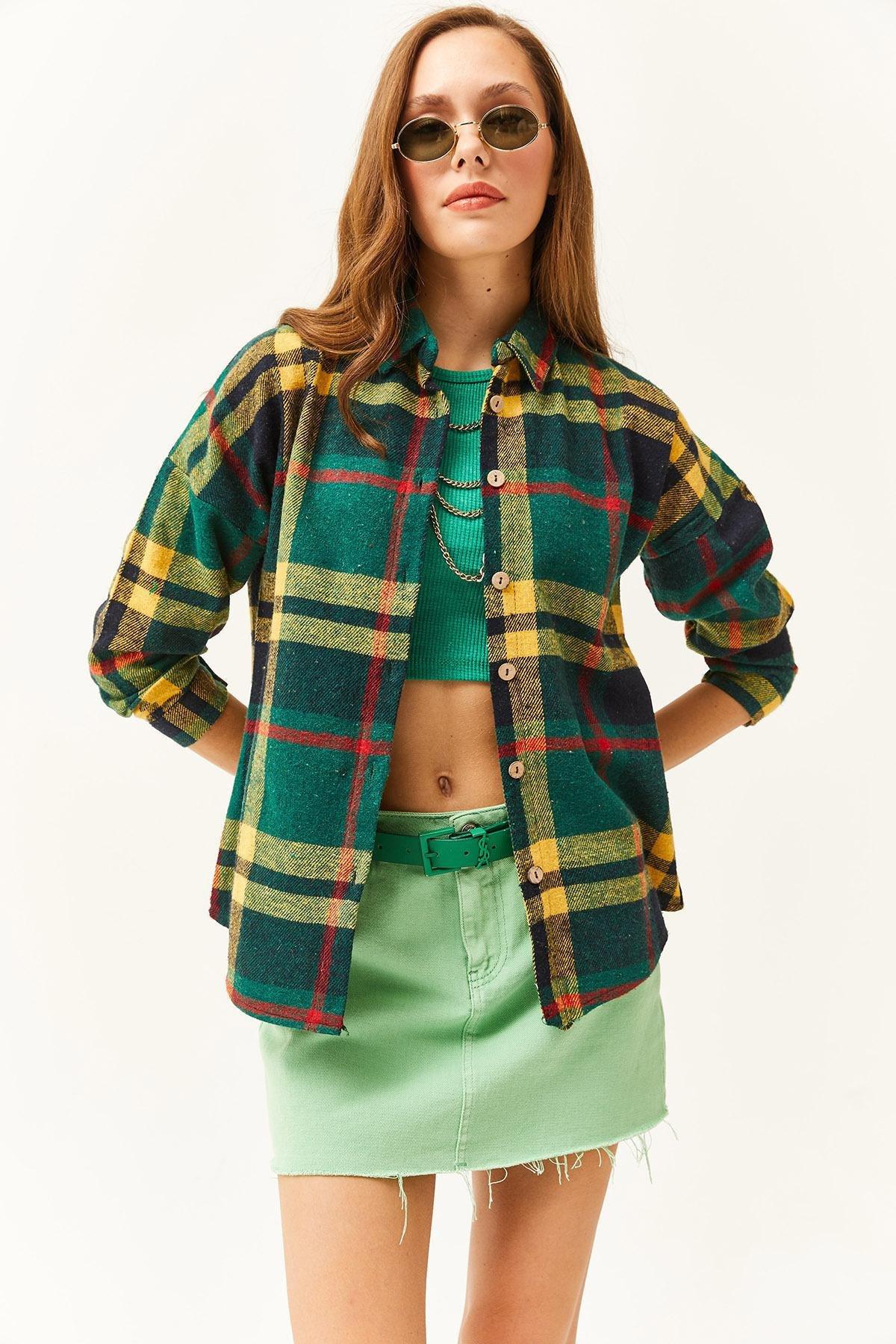 Green Checked Flannel Shirt, , large image number 3