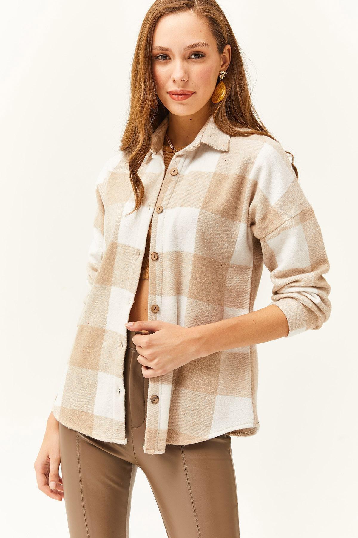 Beige Plaid Lumberjack Shirt, , large image number 0