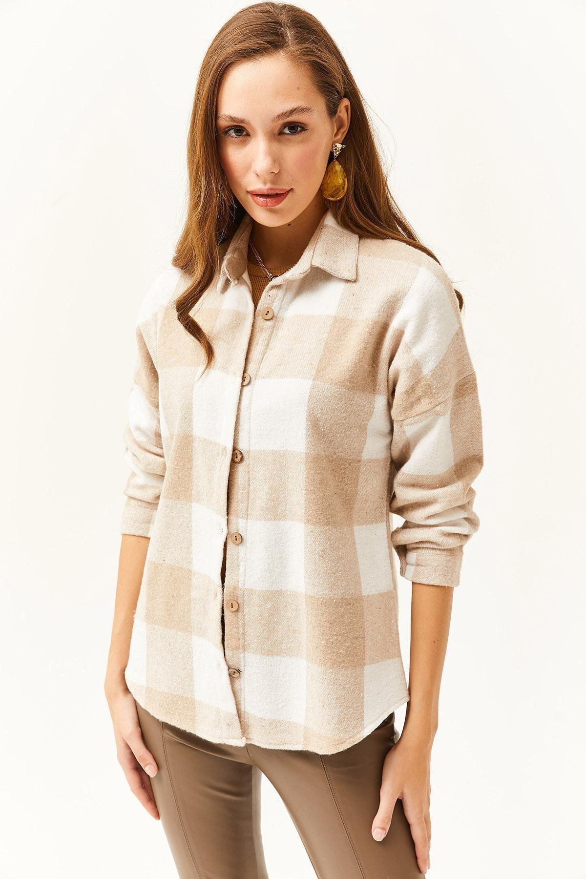 Beige Plaid Lumberjack Shirt, , large image number 1