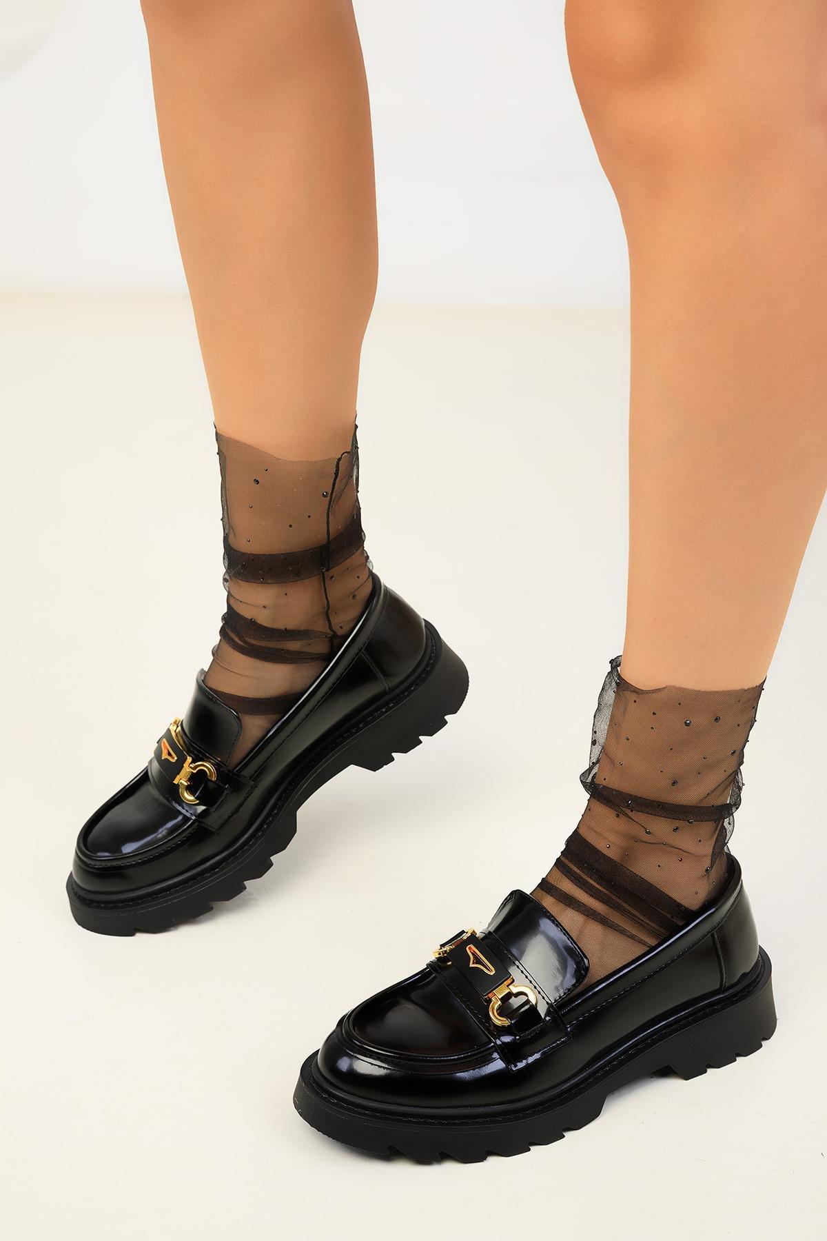 Black Patent Leather Casual Shoes, C101_2071, large image number 3