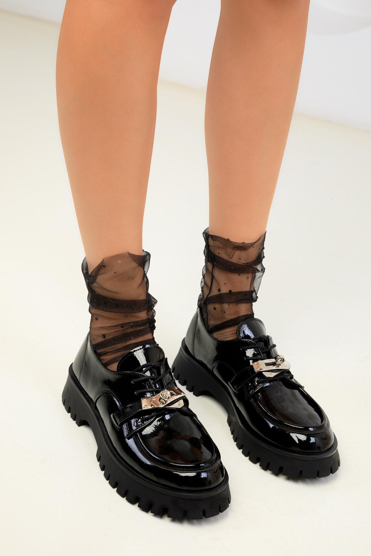 Black Patent Leather Casual Shoes, C101_2071, large image number 2