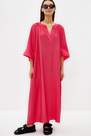 Trendyol - Pink V Neck Half Sleeve Woven Kimono Dress