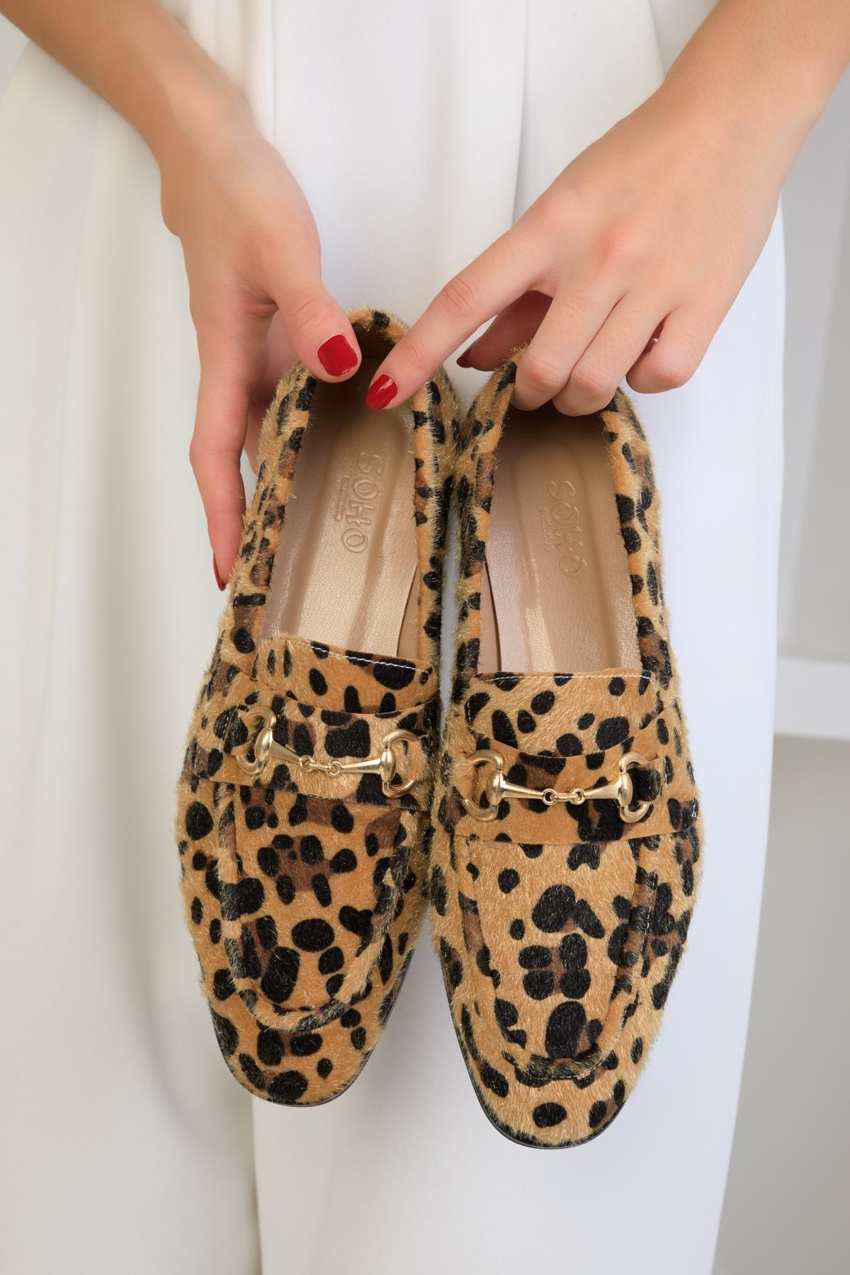 Brown Leopard Casual Shoes, , large image number 4