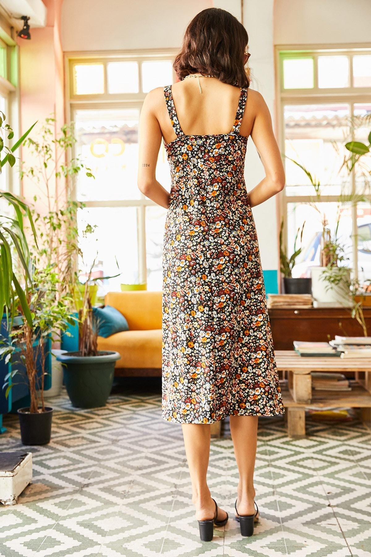 Multicolour Zippered Patterned Dress, , large image number 1