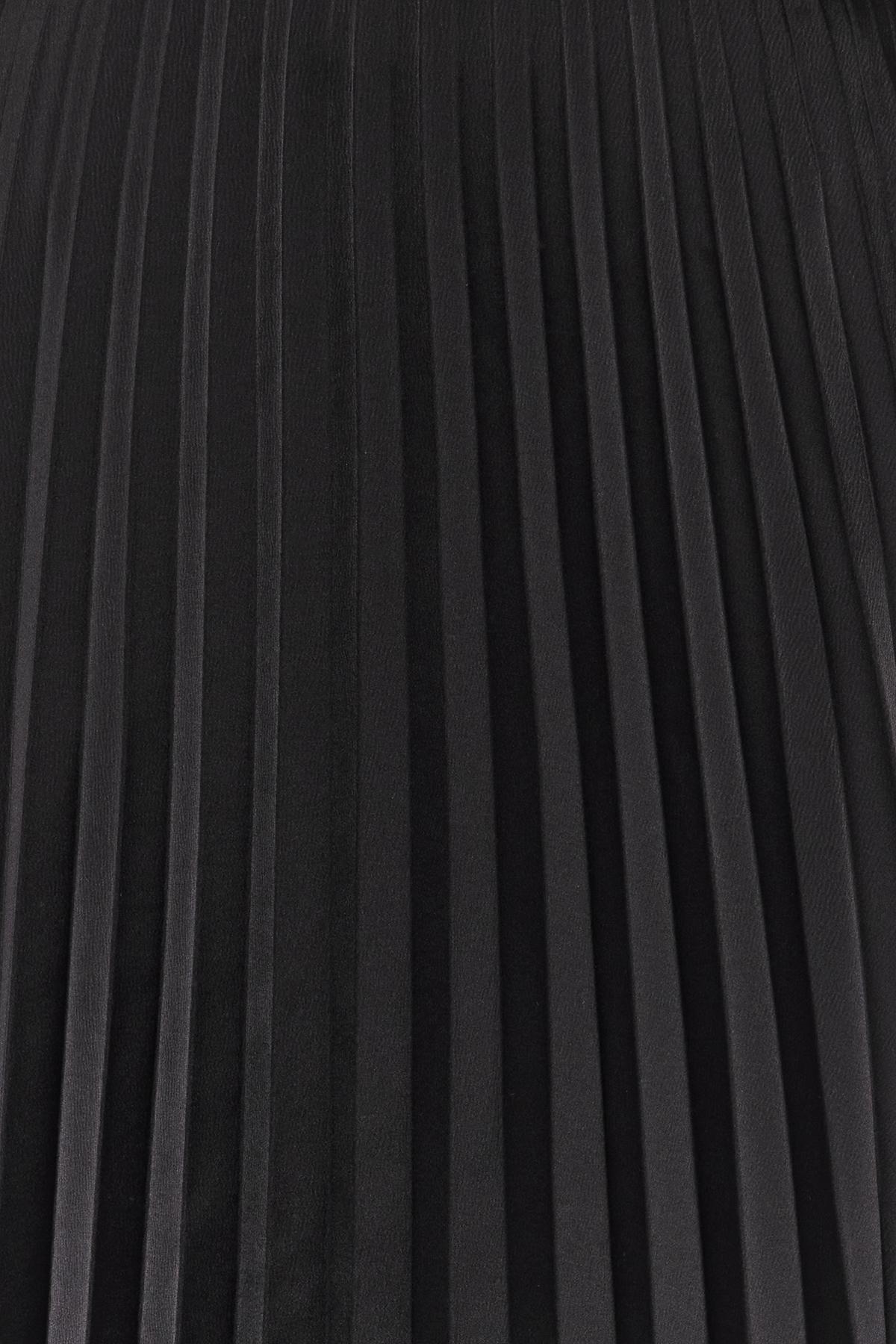 Black Pleated Midi Skirt, , large image number 3