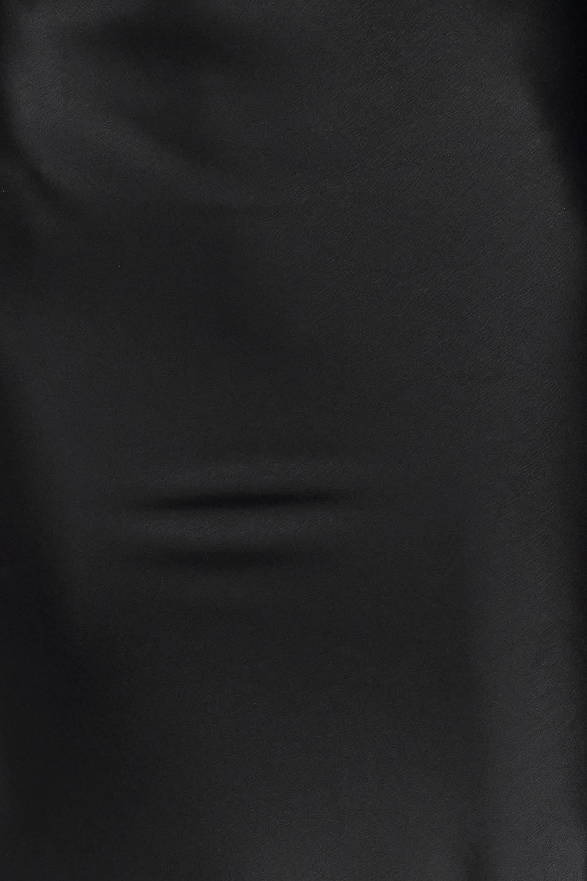 Black Detailed Woven Maxi Skirt, , large image number 4