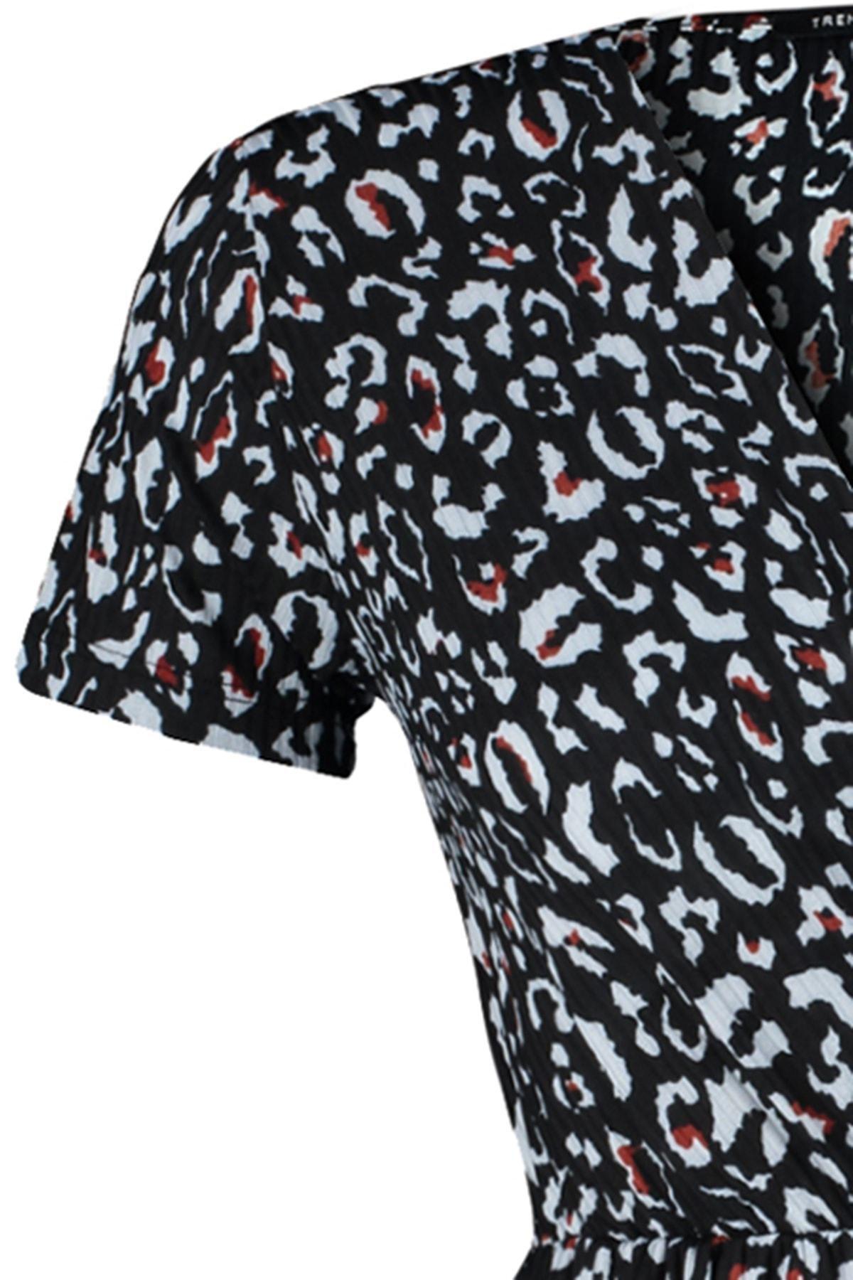Black Floral Skater Dress, , large image number 7