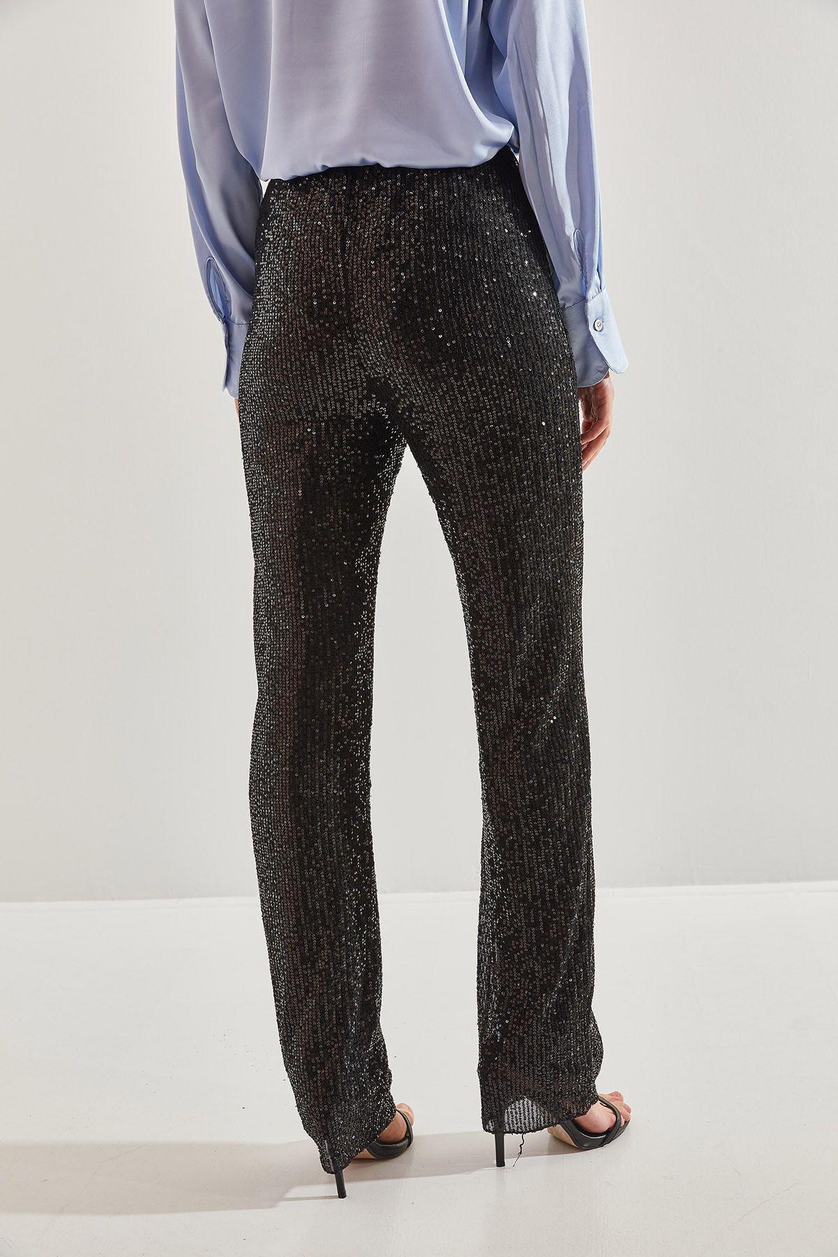 Black Sequined Trousers, , large image number 2