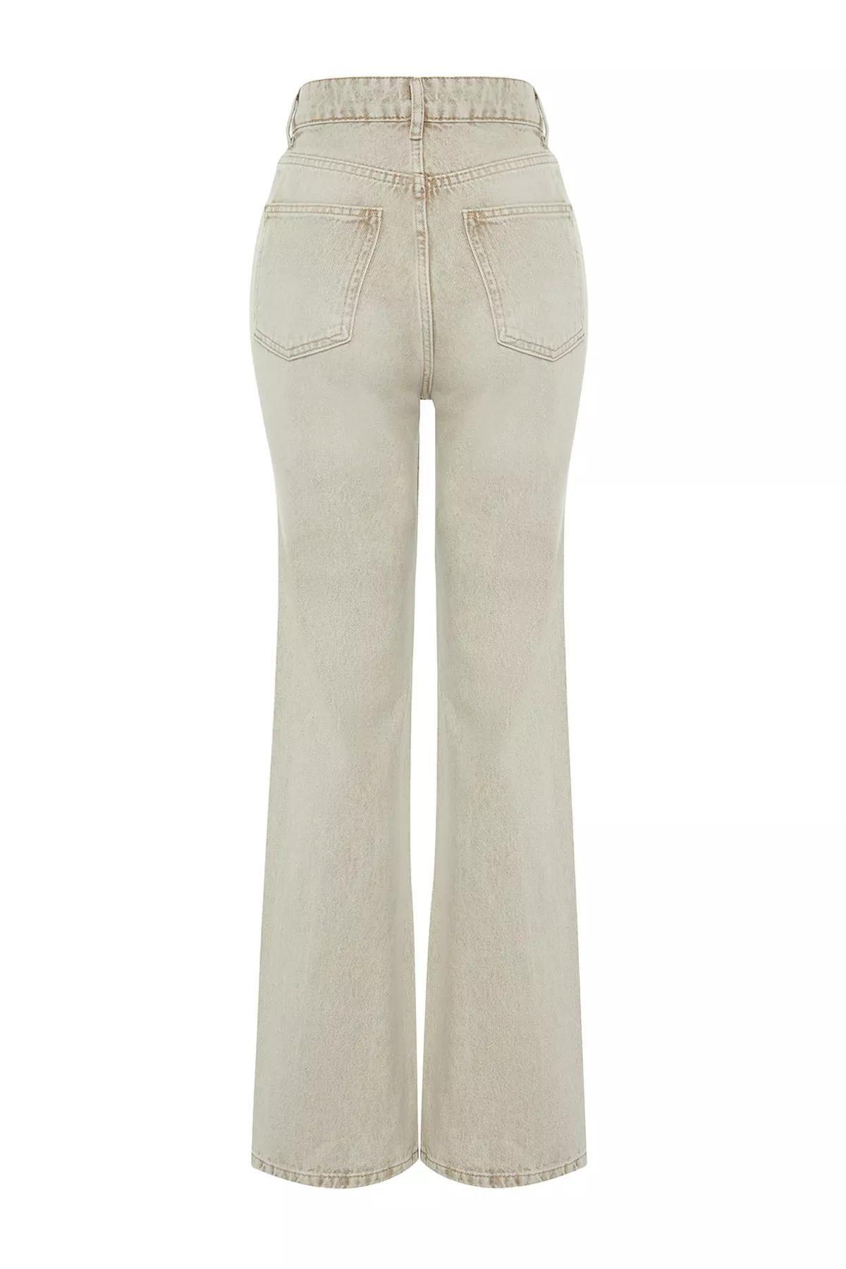 Beige Vintage Wide Leg Jeans, Beige, large image number 10