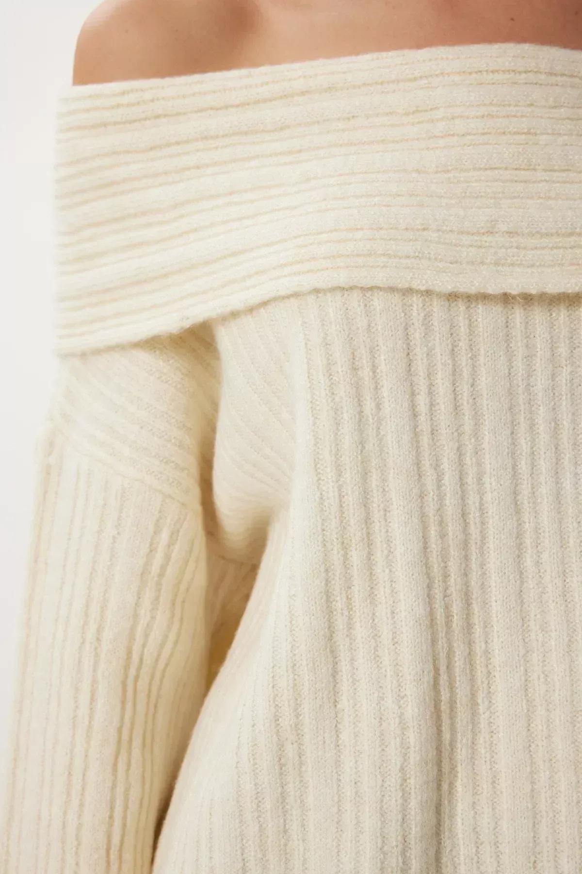 Cream Knitwear Sweater, Cream, large image number 3